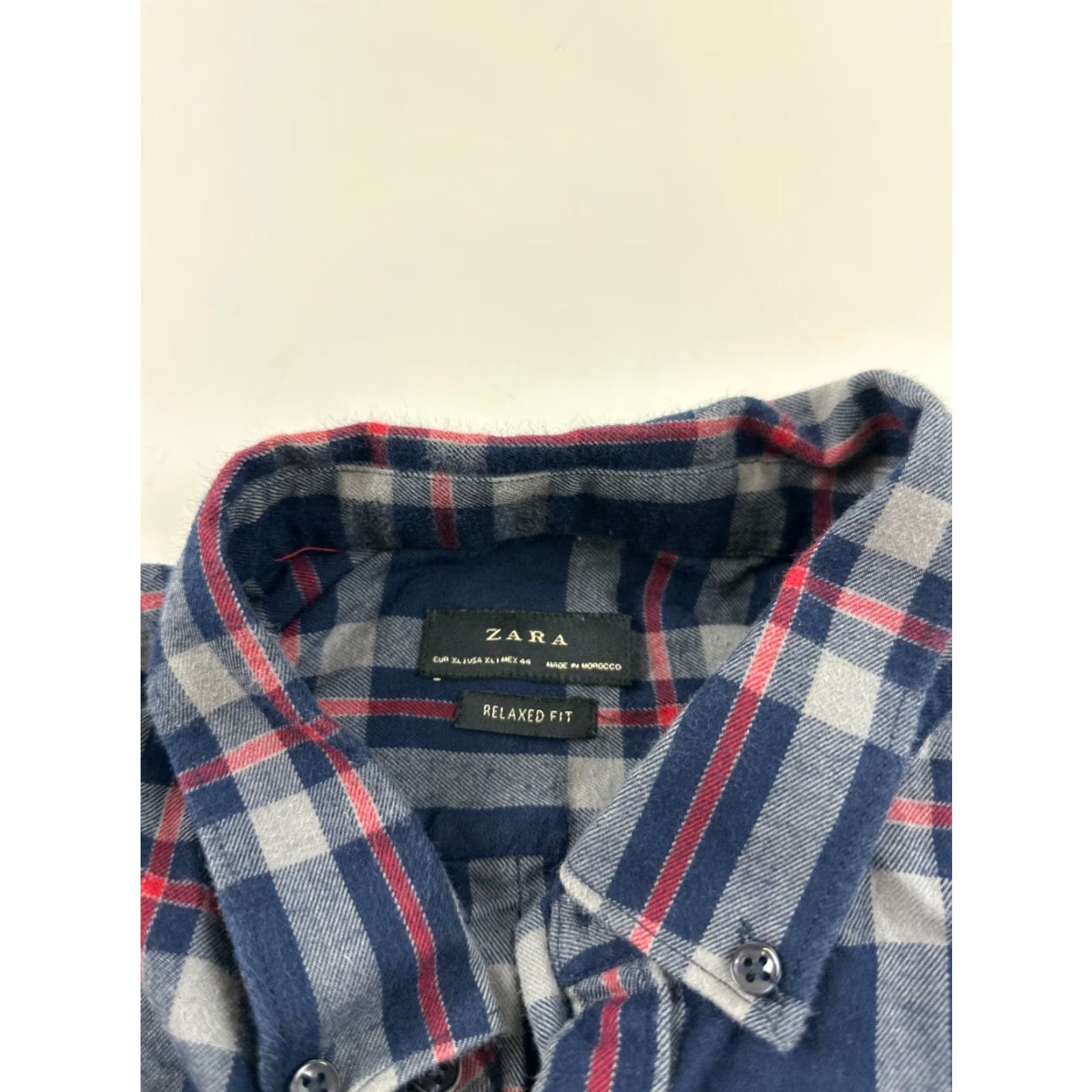 Zara Zara Shirt Womens XL Multicolor Plaid Relaxed Fit Long Sleeve Button-Down Collared Casual Outdoor Spring Summer Size XL / US 12-14 / IT 48-50 - 3 Thumbnail