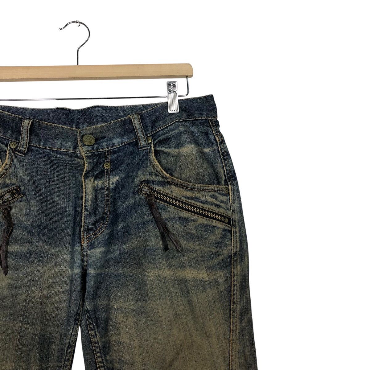 Japanese Brand Monsieur Nicole Vintage Distressed Denim Rare Fade Size 34" / US 12 / IT 48 - 7 Thumbnail
