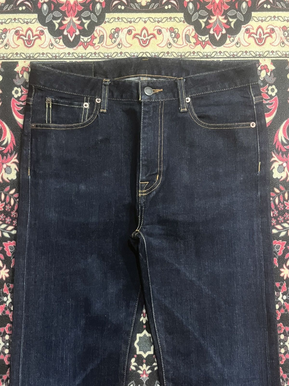Vintage Vintage Japan Kurashiki “Betty Smith” Indigo Selvedge Jeans Size US 30 / EU 46 - 4 Thumbnail