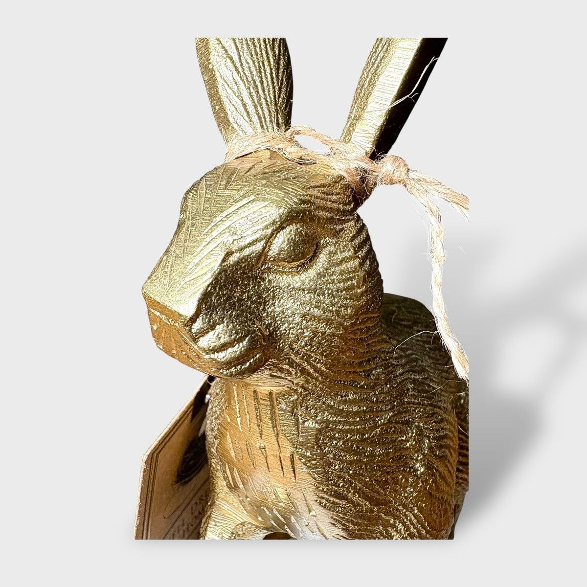 Handmade Well Dressed Home Metal Rabbit Sculpture with Marble Base Size ONE SIZE - 9 Thumbnail