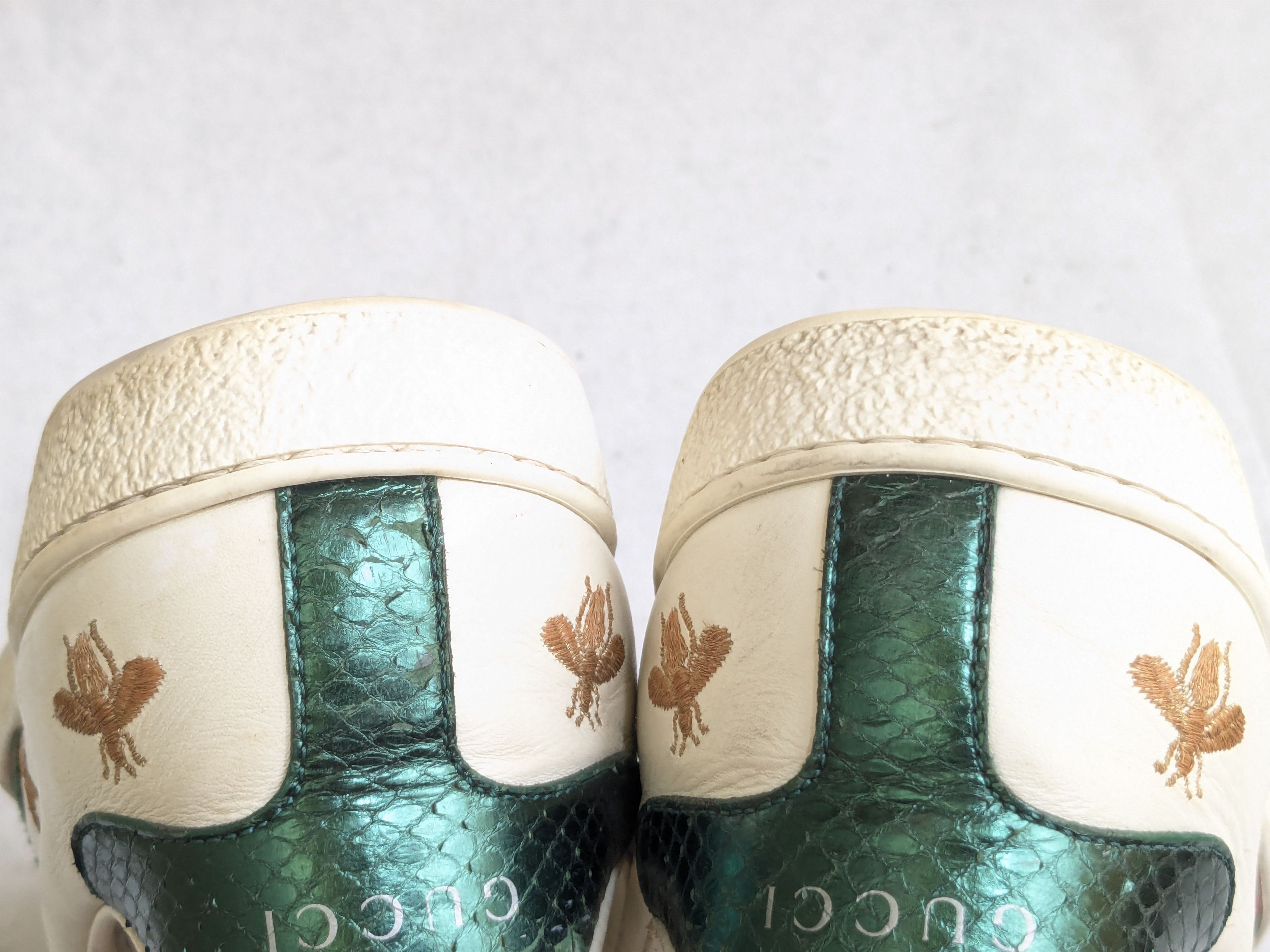 Gucci Gucci Ace Sneakers White Stats Bee 7.5 Low Tops Size US 7.5 / EU 40-41 - 12 Thumbnail