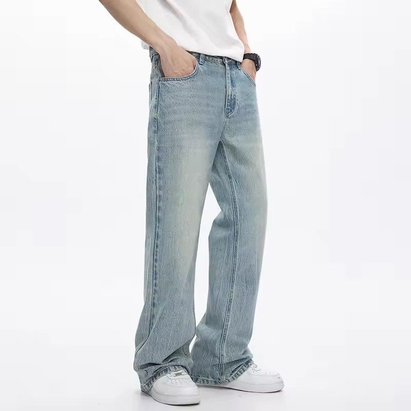Jean Light Wash Wide Leg Jeans - 90s Fit Style Size US 31 - 3 Thumbnail
