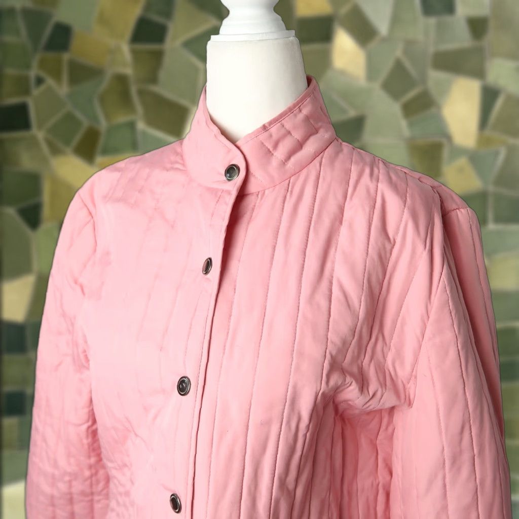 JM Collection **JM Collection Light Pink Quilted Snap Front Jacket Size 10** User: JM Collection Light Pink Quilted Snap Front Jacket Size 10 Size L / US 10 / IT 46 - 1 Thumbnail