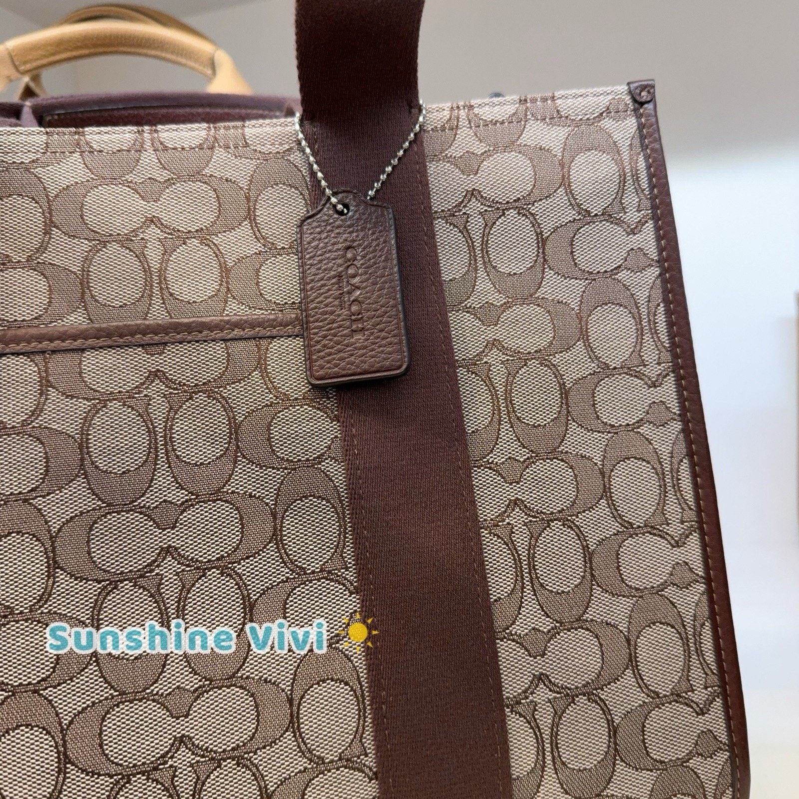 Coach NWT Coach Smith Tote Bag Jacquard CY367 OAK/MAPLE Silver Size ONE SIZE - 2 Thumbnail
