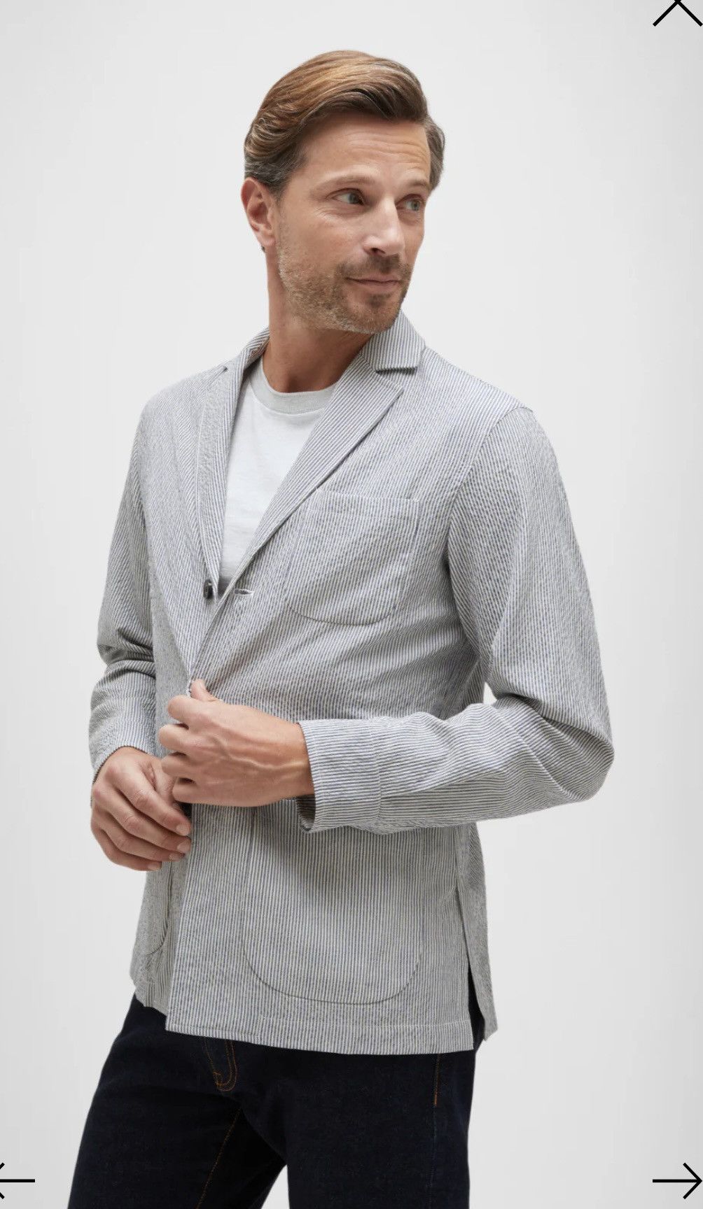 Maurizio Baldassari Soft Wool Seersucker Shacket / Jacket Size 46R - 1 Thumbnail