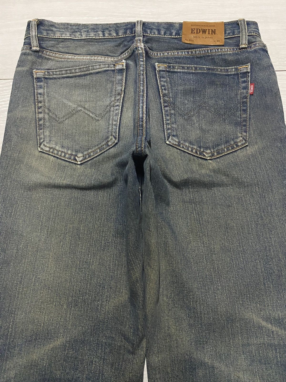 Japanese Brand Vintage Edwin 403 Revers Faded Loose Jeans Size US 32 / EU 48 - 4 Thumbnail