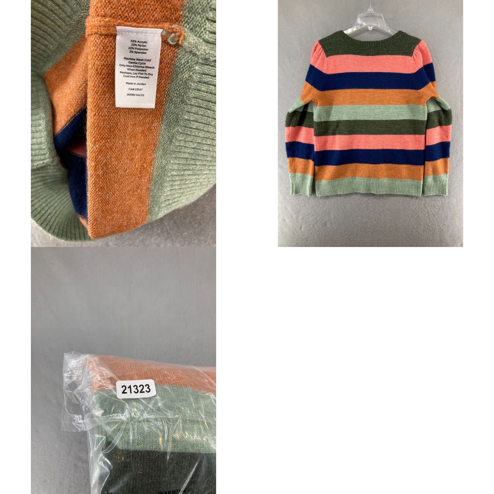 Talbots Talbots Womens Sweater M Multicolor Stripes Size M / US 6-8 / IT 42-44 - 8 Thumbnail