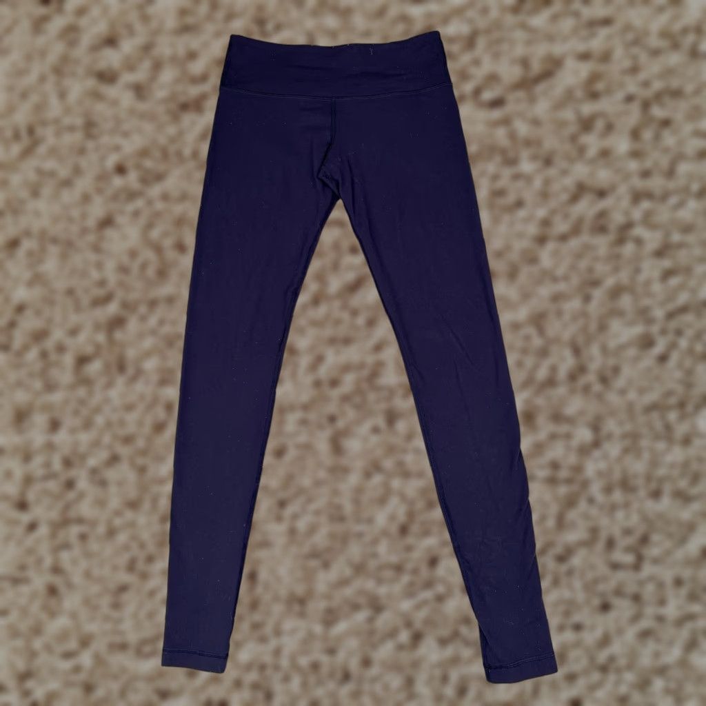 Lululemon Lululemon Wunder Under Pants Womens 8 Blue 31" Yoga Gym Athletic Workout READ Size 30" / US 8 / IT 44 - 1 Thumbnail