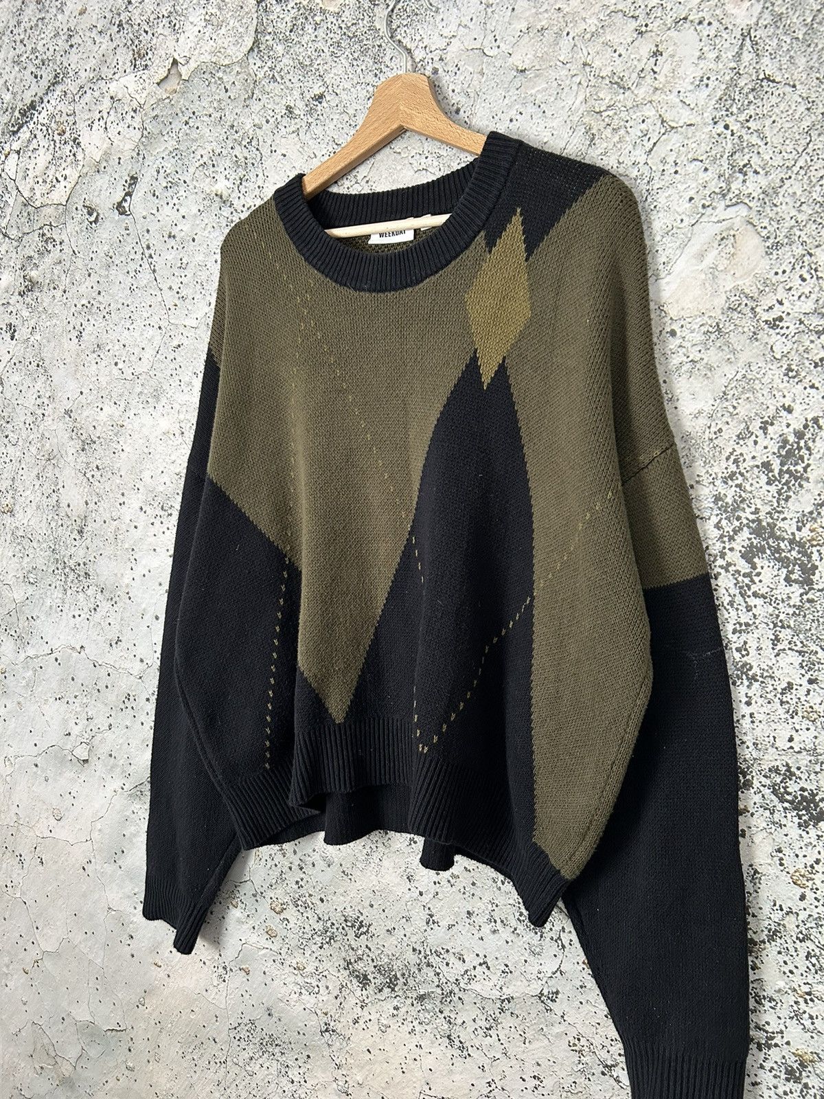 Other Weekday Boxy Sweater Patchwork Y2K Retro Skateboards Size US M / EU 48-50 / 2 - 2 Thumbnail
