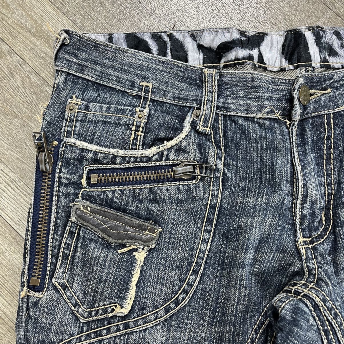 Tornado Mart 2000s Tornado Mart Distressed Flared Jeans Lgb Bondage Style Size US 34 / EU 50 - 4 Thumbnail