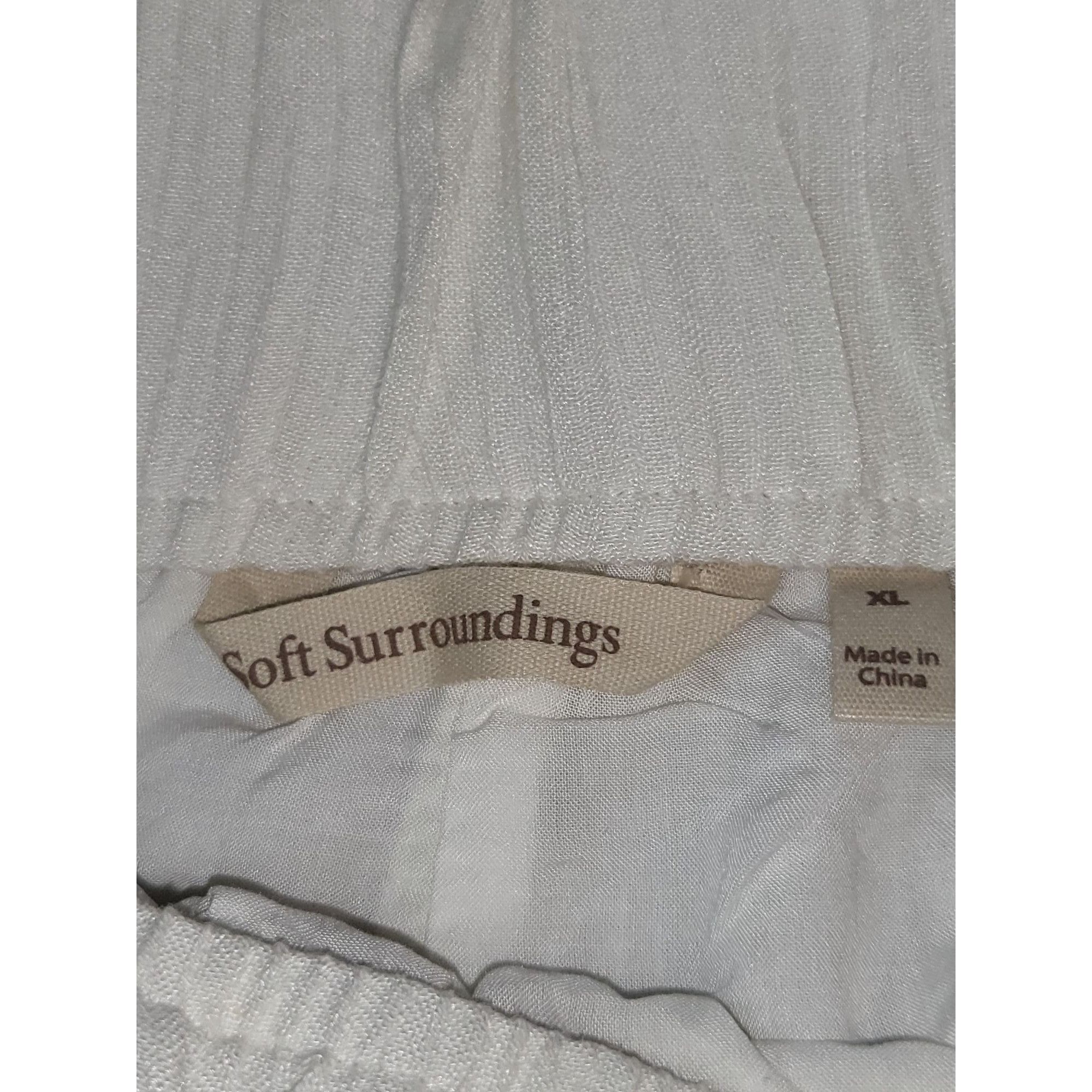 Designer Soft Surroundings Button Wide Leg Pants Women Sz XL 18 Full Size 40" / US 18 - 6 Thumbnail