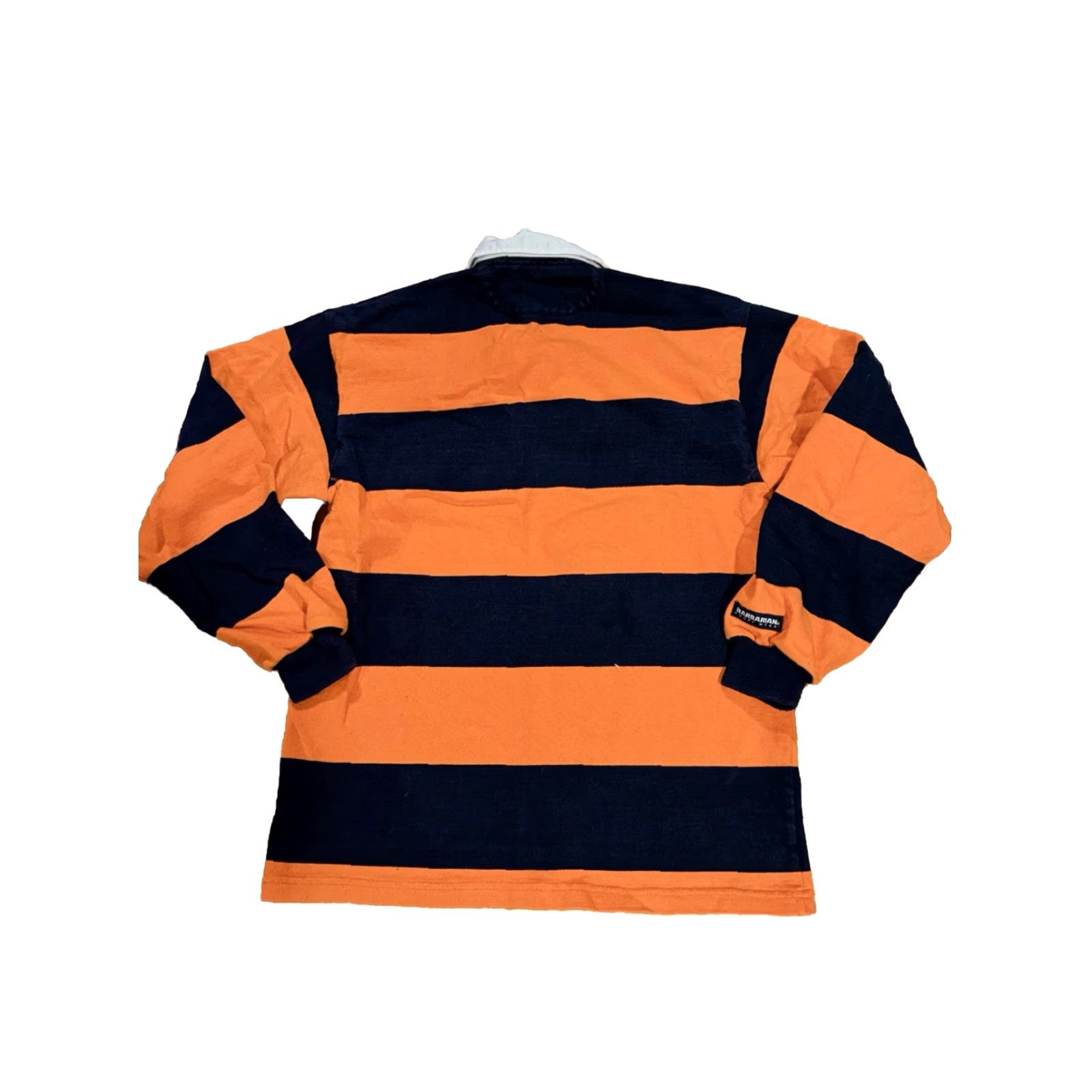 Barbarian VINTAGE Barbarian New York Rugby Club NYRC Polo Long Sleeve Size S Regular Men Orange/Blue Rugby School Canada Made Size US S / EU 44-46 / 1 - 4 Thumbnail