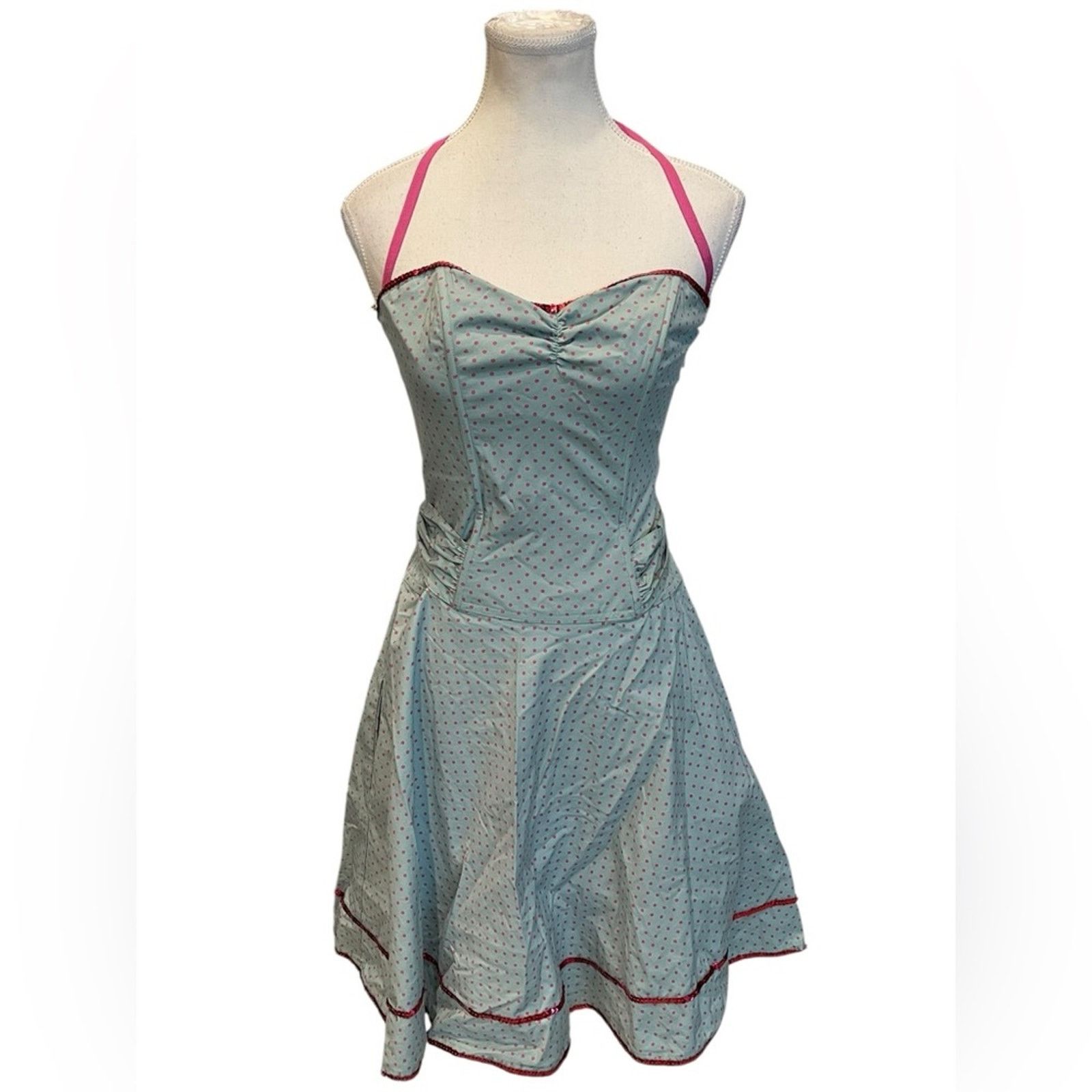 Betsey Johnson VTG Betsey Johnson NY Polka Dot Sequin Retro Pinup Dress Size M / US 6-8 / IT 42-44 - 7 Thumbnail