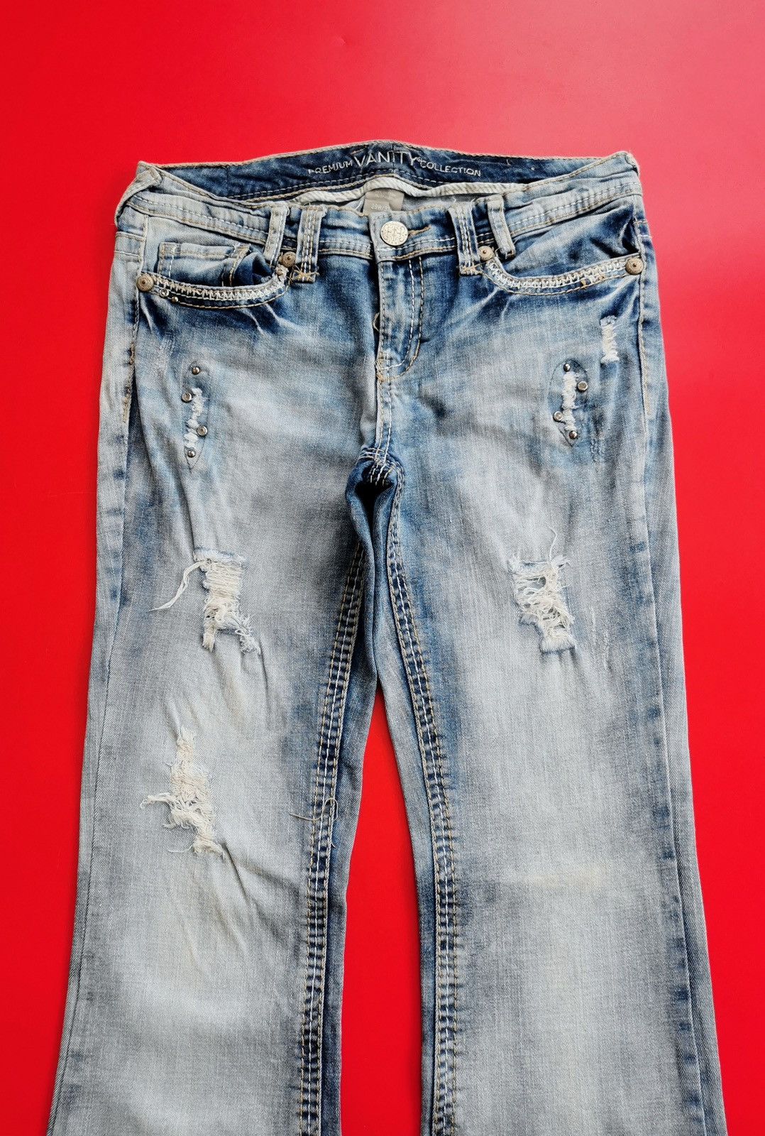 Vintage Y2k Vanity Curvy Bootcut Stretch Jeans Size 30" / US 8 / IT 44 - 2 Thumbnail
