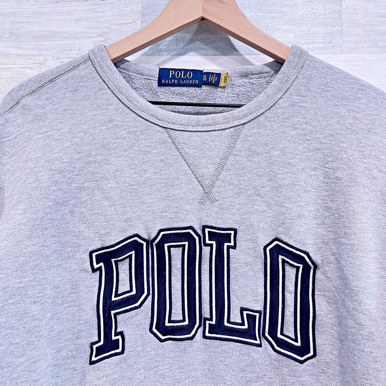 Polo Ralph Lauren POLO Ralph Lauren Applique Logo Sweatshirt Gray Mens XL Size US XL / EU 56 / 4 - 2 Thumbnail