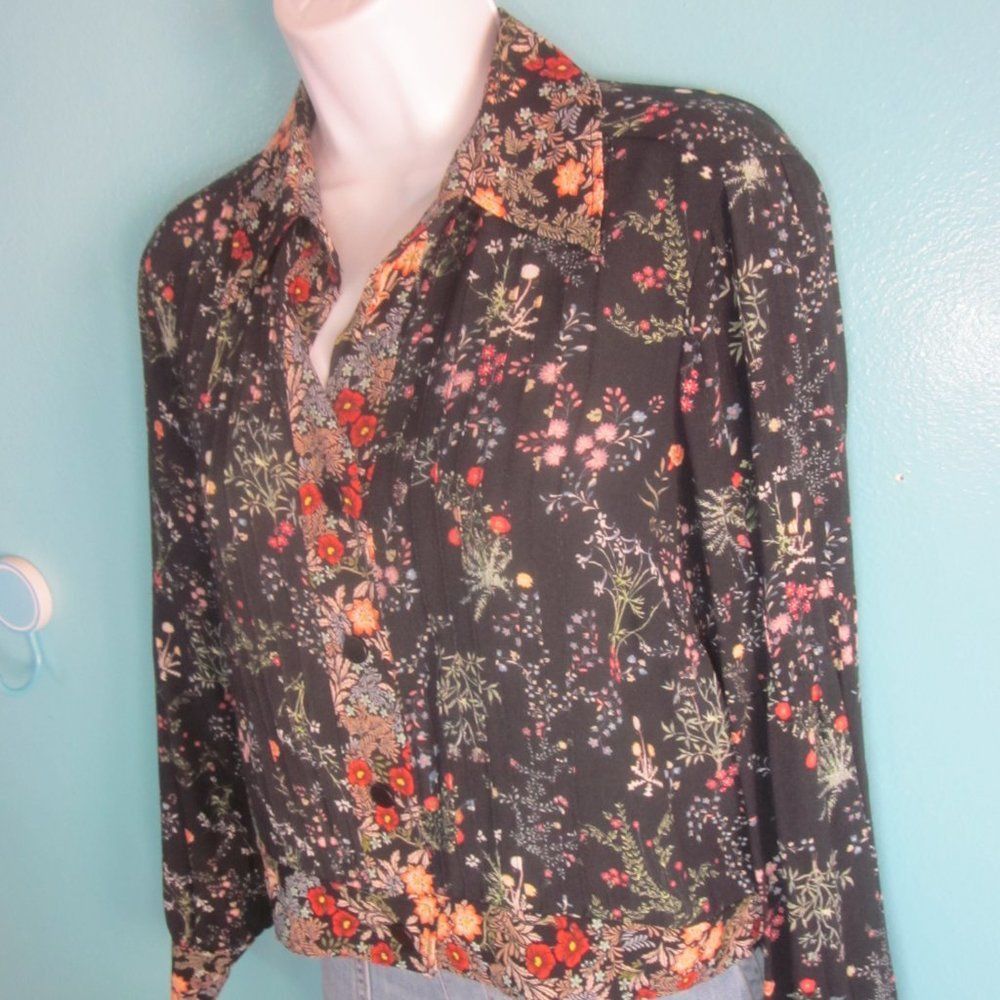 Zara Zara Shirt Jacket Cropped Snap Front Top XS Size XS / US 0-2 / IT 36-38 - 9 Thumbnail