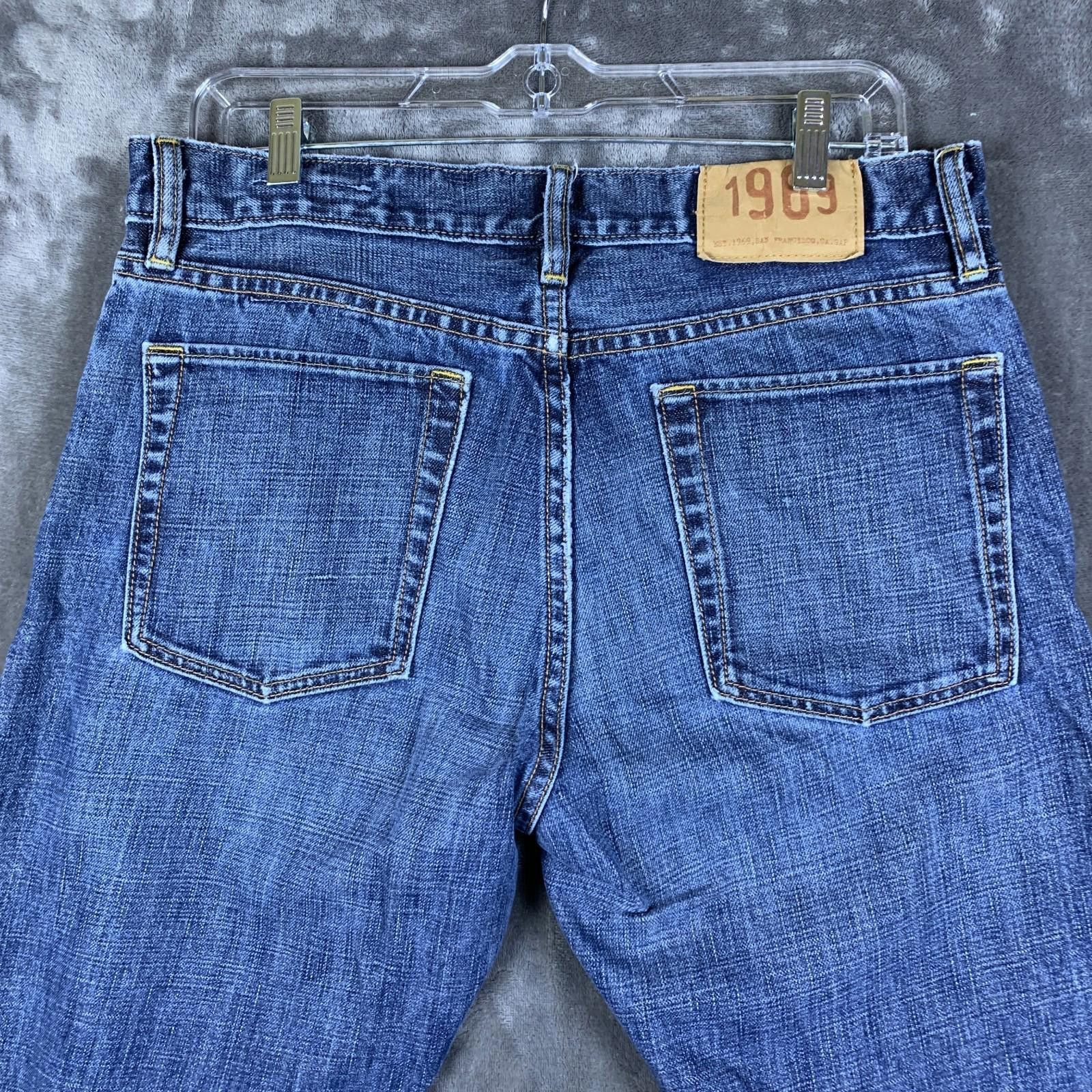 Gap Men’s Gap Green 1969 Zip Straight Leg 34x31 Jeans (334) Size US 34 / EU 50 - 6 Thumbnail