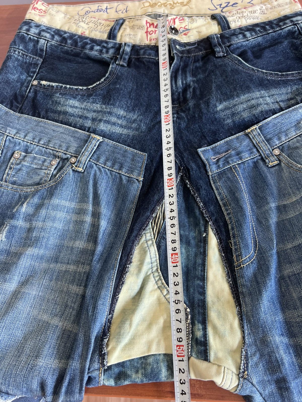 Desigual Desigual Funky Double Waist Y2K Pants Men’s Blue Size 34 Size US 34 / EU 50 - 13 Thumbnail
