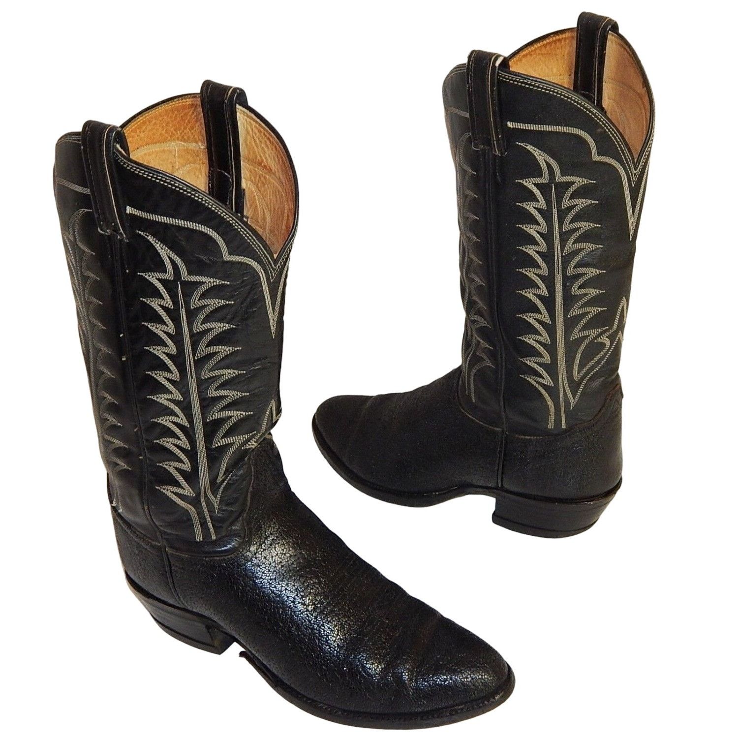 Tony Lama Vtg Tony Lama SPOTTED AFRICAN HIPPO Skin Leather Cowboy Boot Size US 9 / EU 42 - 2 Thumbnail