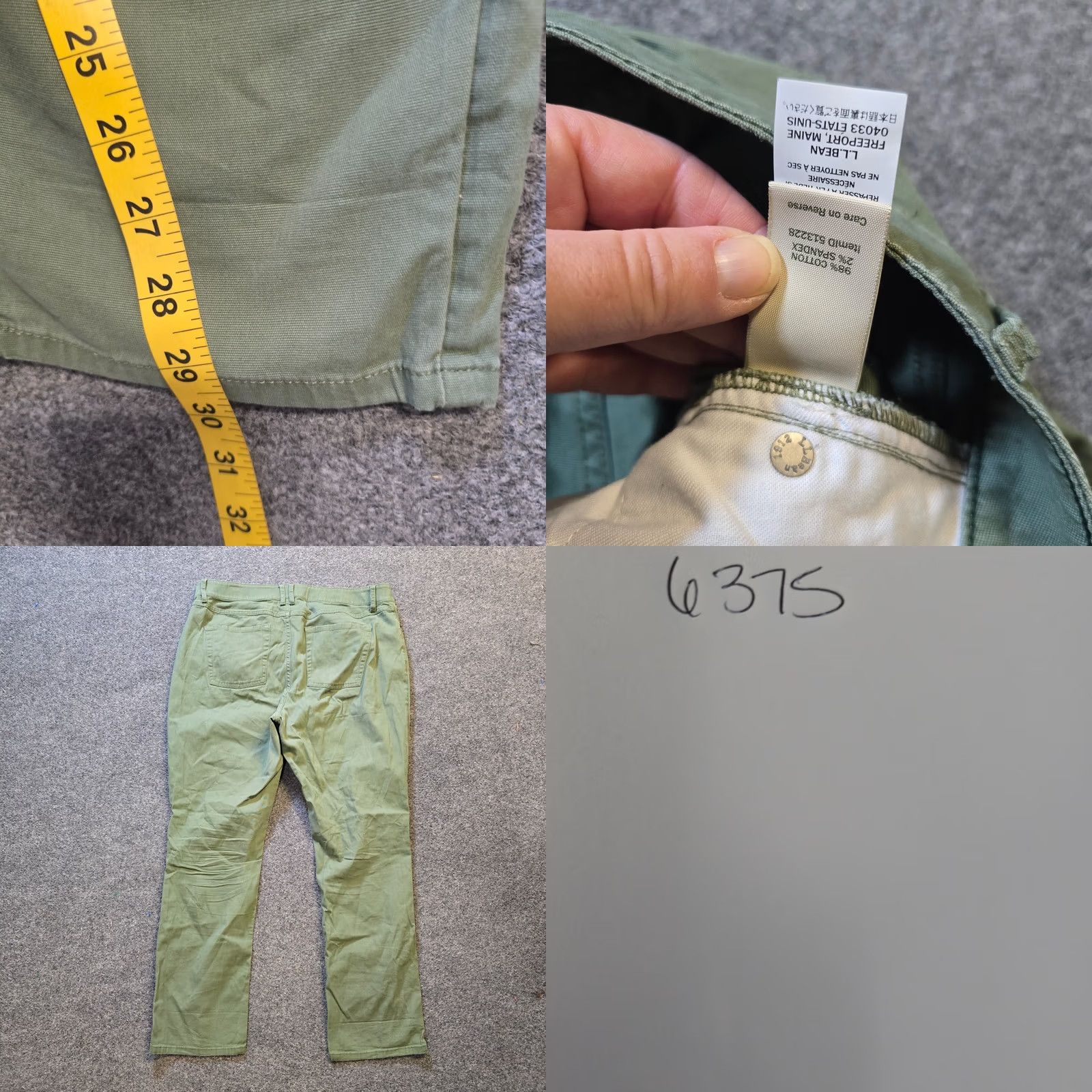 Vintage L.L. Bean Pants Women Size 14 Green Straight Leg Casual Size 36" / US 14 / IT 50 - 8 Thumbnail