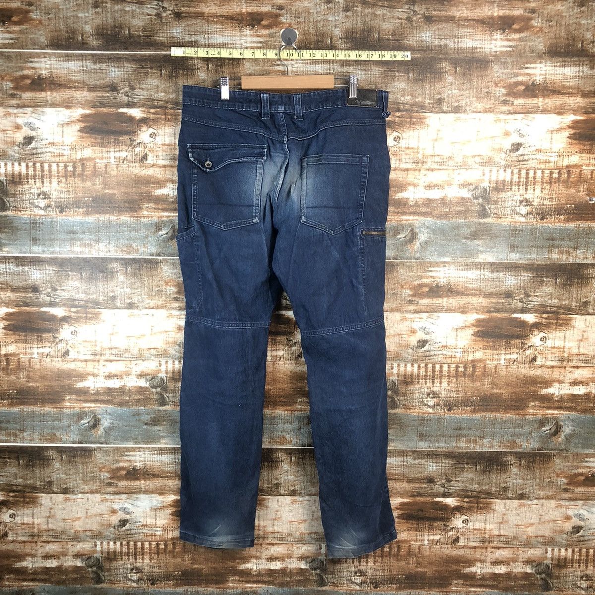 Japanese Brand Field Core Blue Distressed Denim Pants #A2115 Size US 35 - 16 Thumbnail