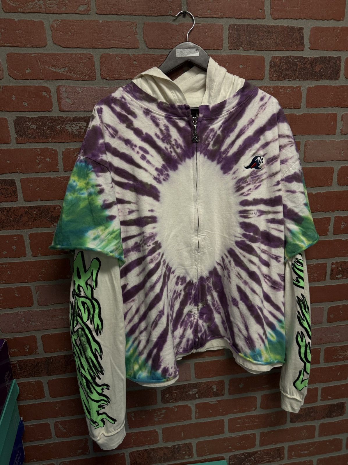 HELLSTAR Hellstar DYE DIE Hoodie Zip UP/Shirt Size L (NEW) Size US L / EU 52-54 / 3 - 2 Thumbnail