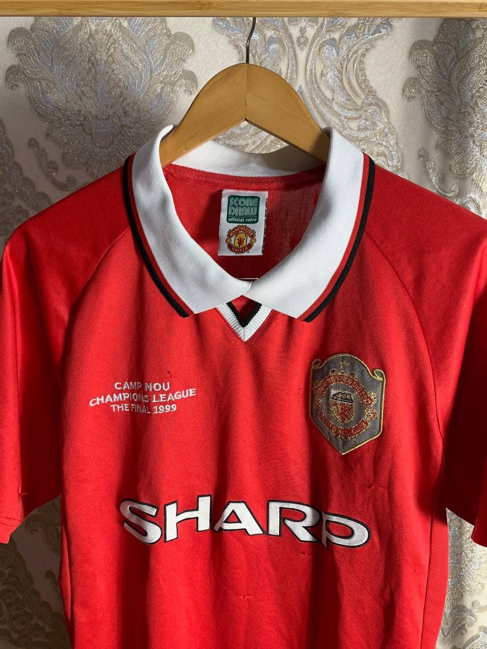 Vintage VERY RARE MANCHESTER UNITED RETRO ENGLAND SOCCER JERSEY 90s Size US M / EU 48-50 / 2 - 2 Thumbnail