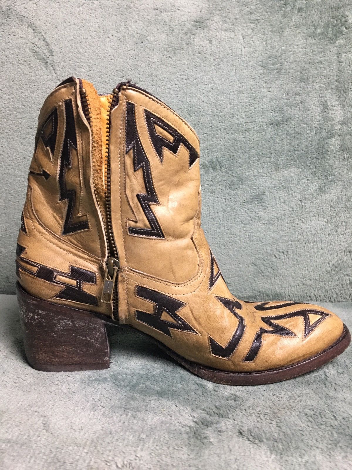 Handmade × Old Gringo Old Gringo Mexicana Brown Embroidered Ankle Boots EU38 US8 Size US 8 / IT 38 - 7 Thumbnail