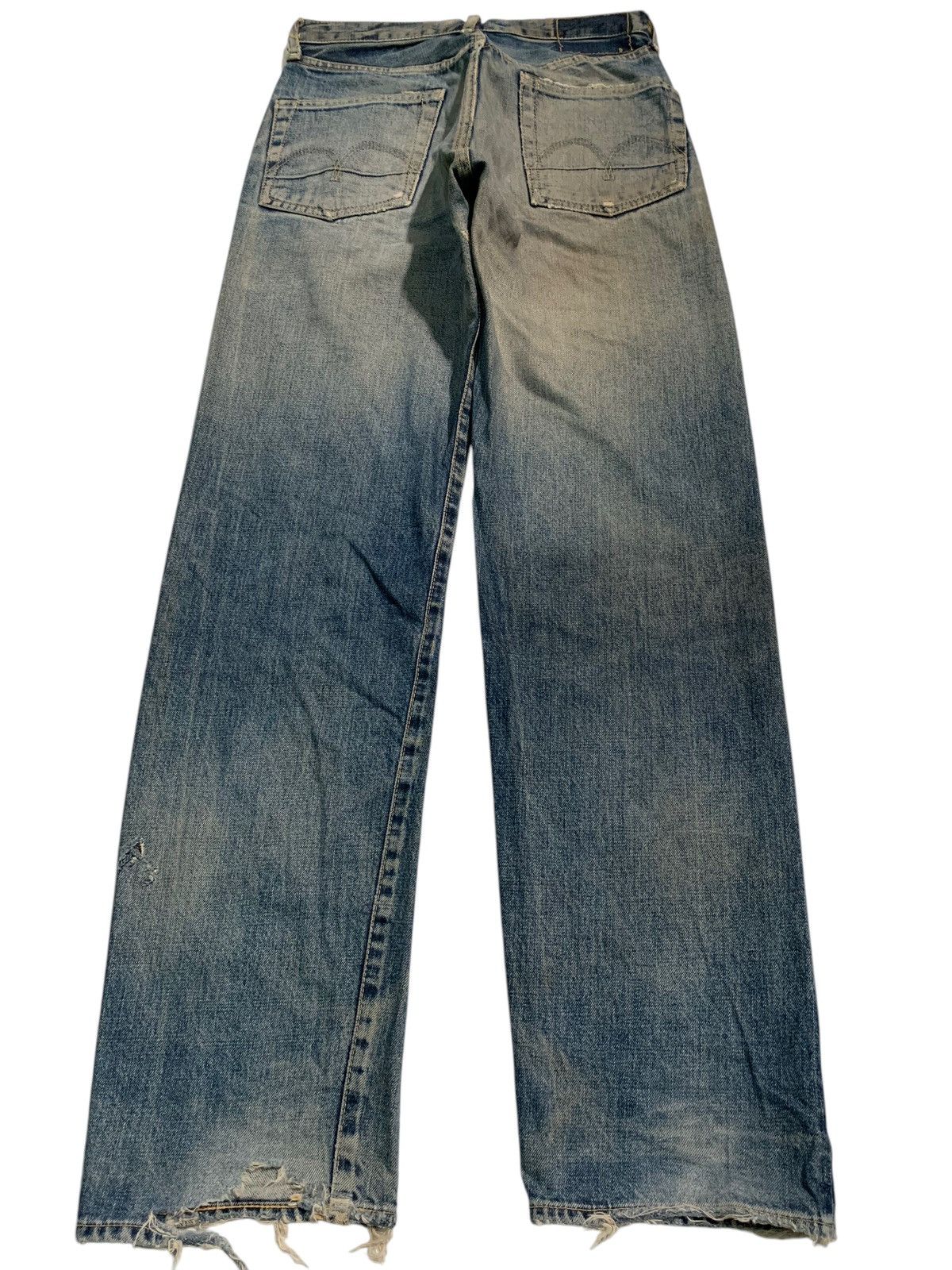 Kapital BARTACK SELVEDGE RUSTY BUTTON FLY JAPANESE DISTRESSED DENIM Size US 28 / EU 44 - 3 Thumbnail
