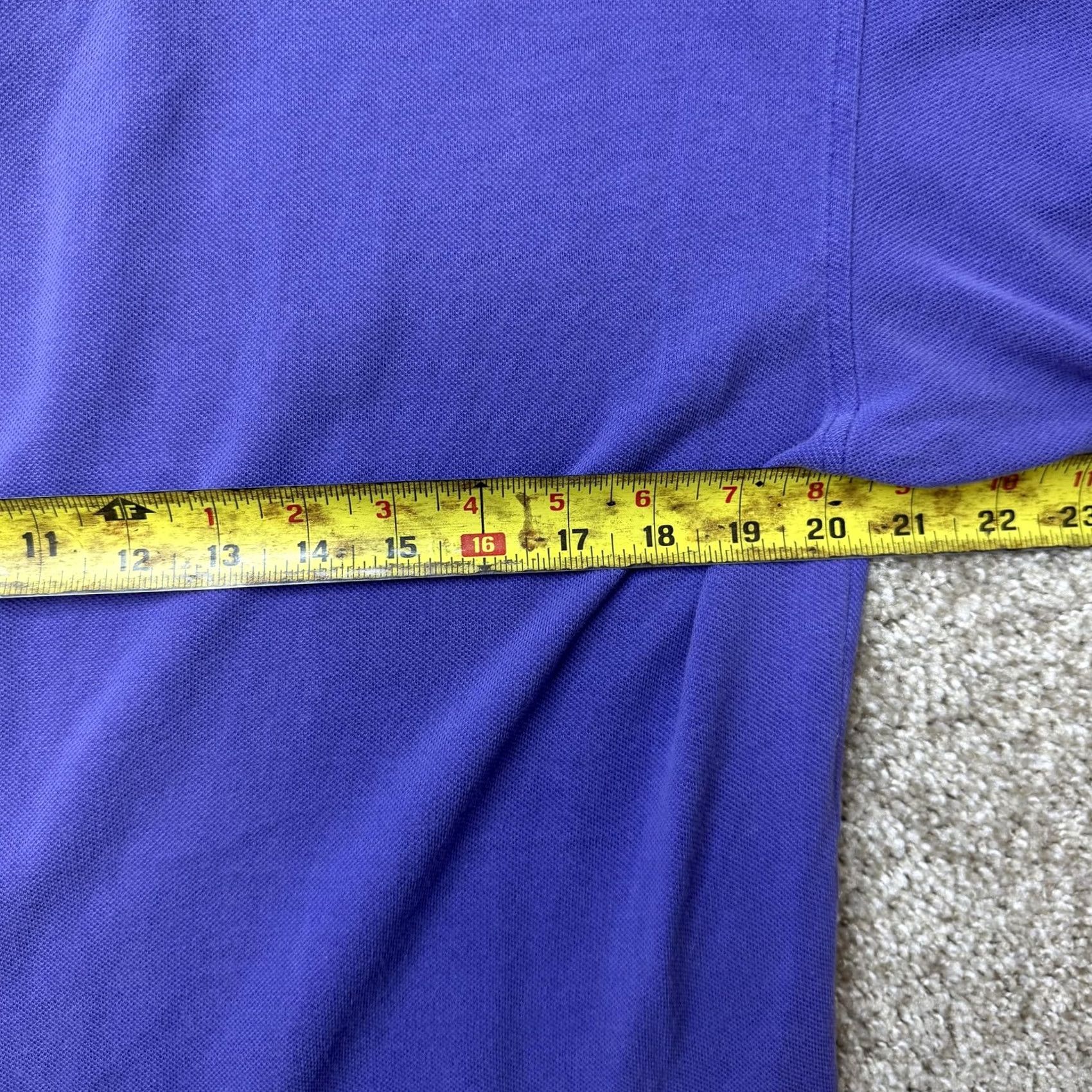 Izod VINTAGE IZOD Polo Shirt Mens M Purple Solid Cotton Short Sleeve Casual Knit Size US M / EU 48-50 / 2 - 6 Thumbnail