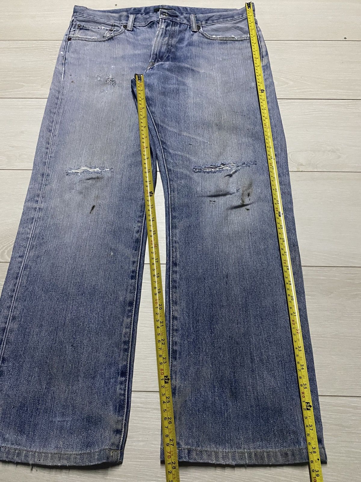 Uniqlo Vintage Uniqlo Grunge Distressed Loose Jeans Size US 36 / EU 52 - 15 Thumbnail