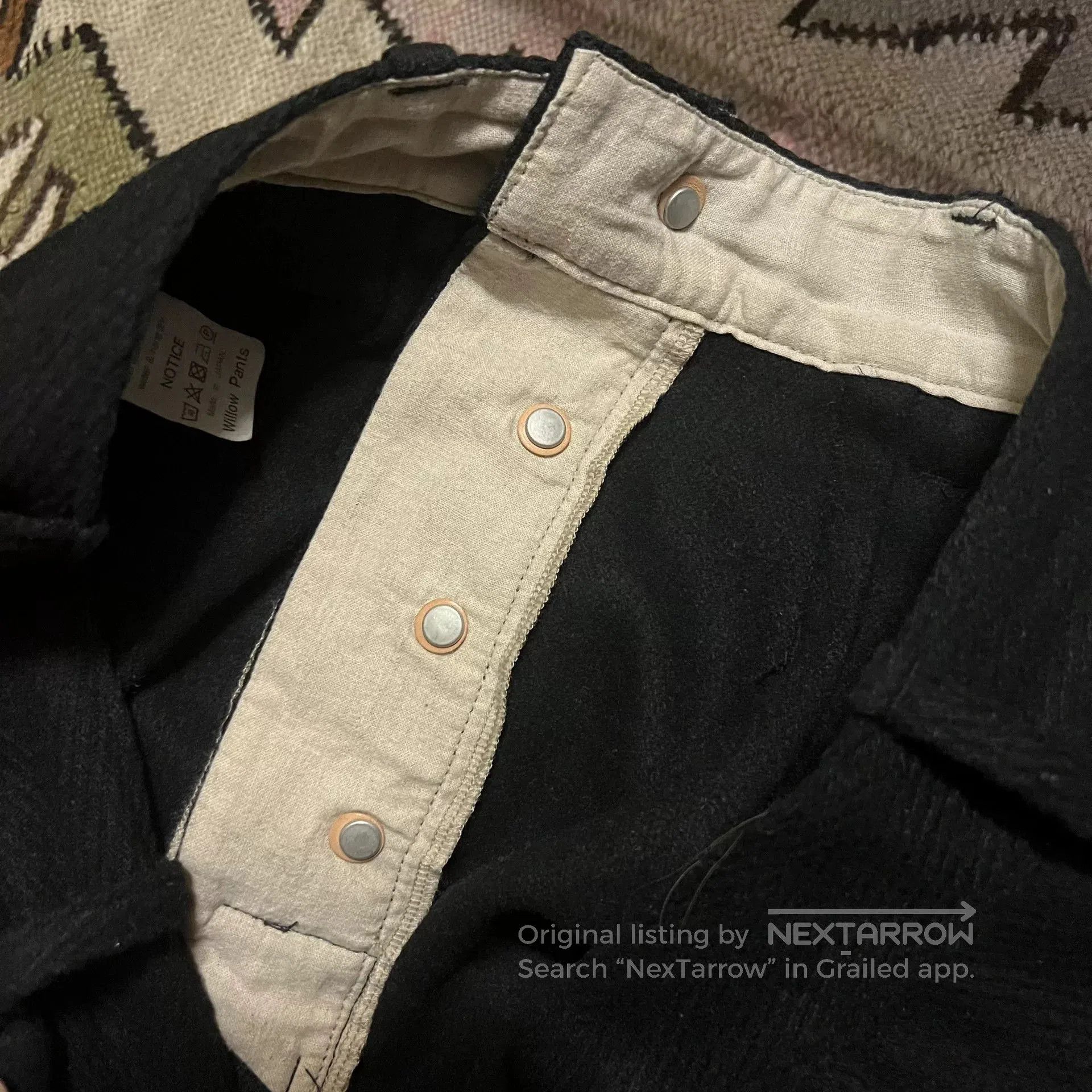 Vintage Black Willow Pants for Stylish Outfits. Size US 32 / EU 48 - 7 Thumbnail