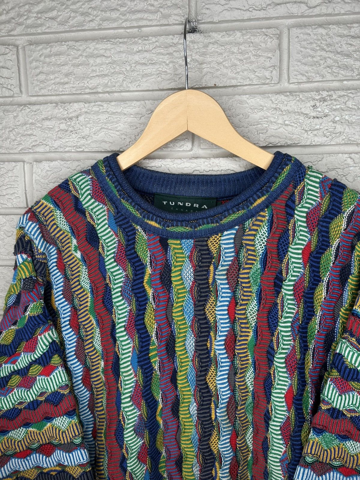 Tundra Vintage 90s Tundra 3D Coogi Style Knit Size US L / EU 52-54 / 3 - 6 Thumbnail