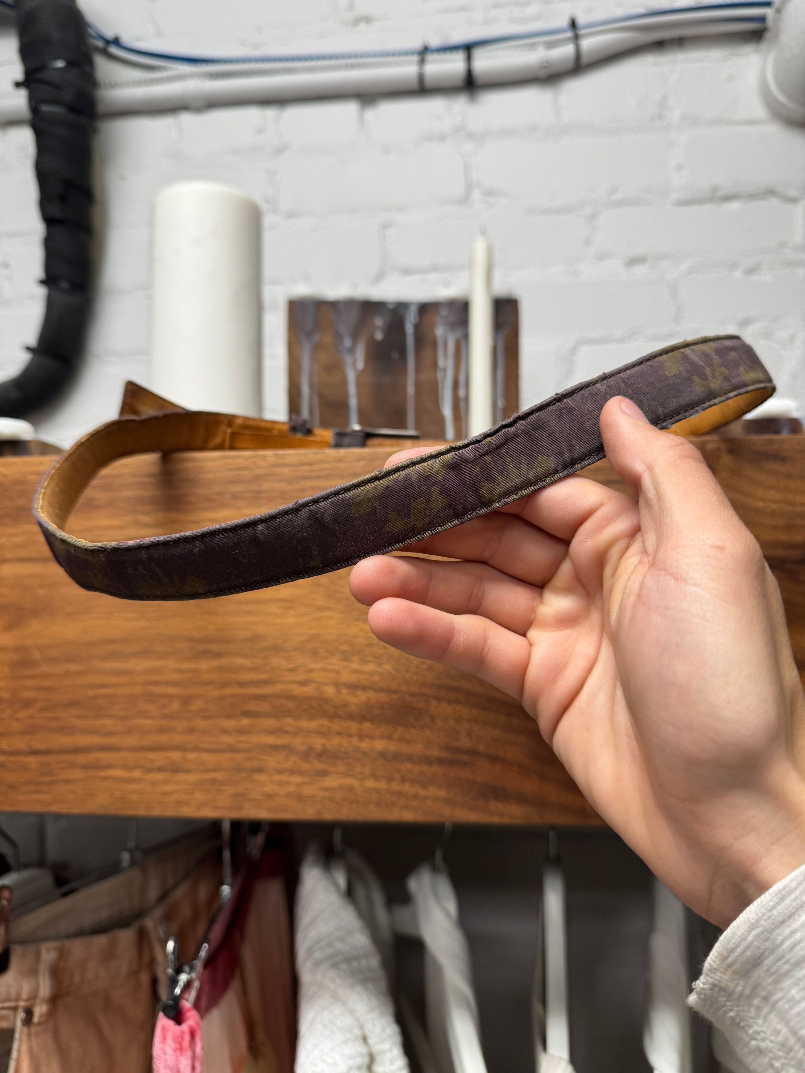 Undercover AW2001 Undercover ‘D.A.F.V.’ Square Buckle Thin Leather Belt Size ONE SIZE - 3 Thumbnail