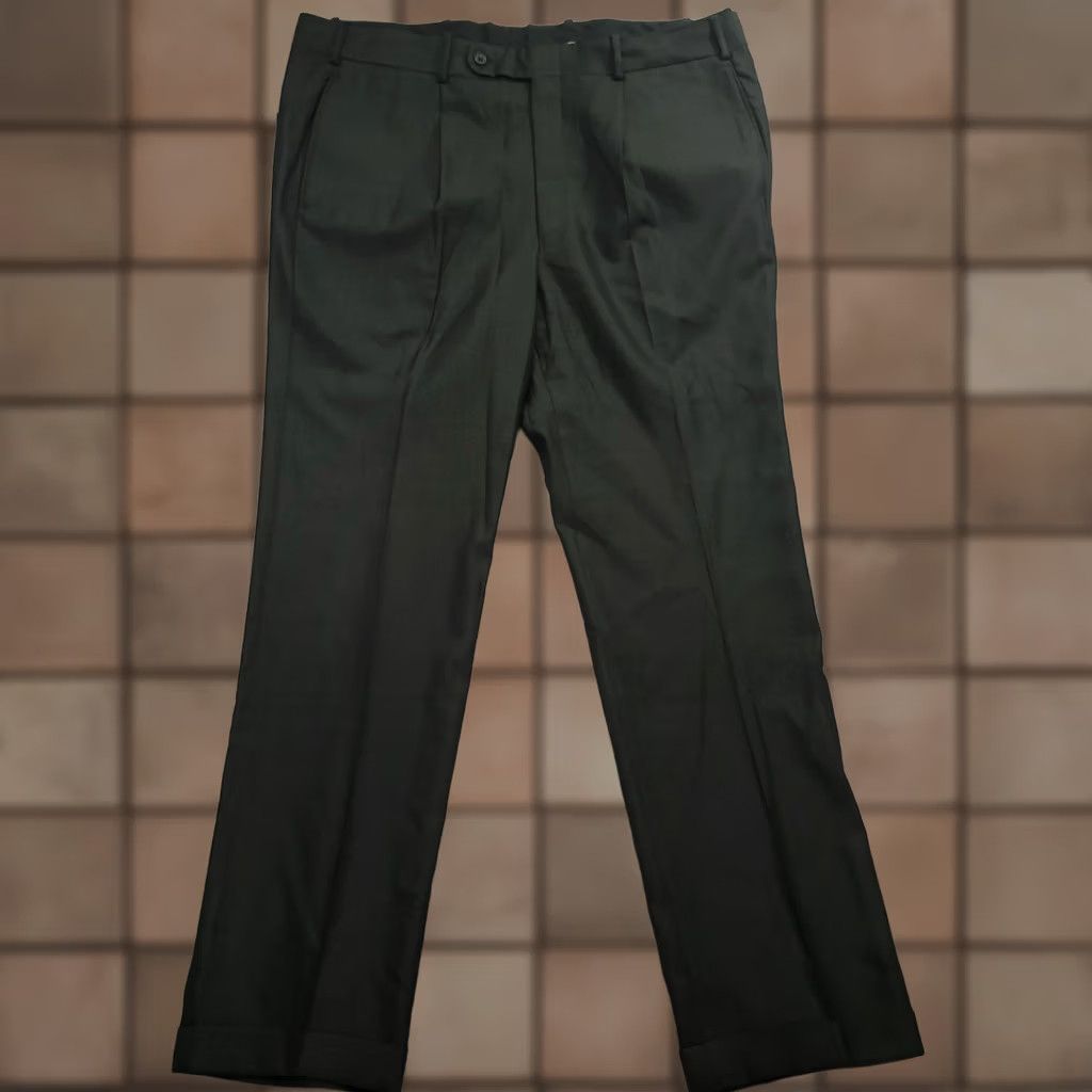 Vintage Tom James Executive Collection Dress Pants Mens 40x33 Pleated Front Gray Straight Leg Comfort Cuffed Workwear Size US 40 / EU 56 - 1 Thumbnail