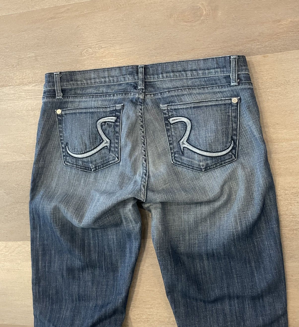 Rock Revival × Vintage Vintage Y2K Rock & Republic Back Patch Denim Jeans - 36 x 30 Size US 36 / EU 52 - 8 Thumbnail