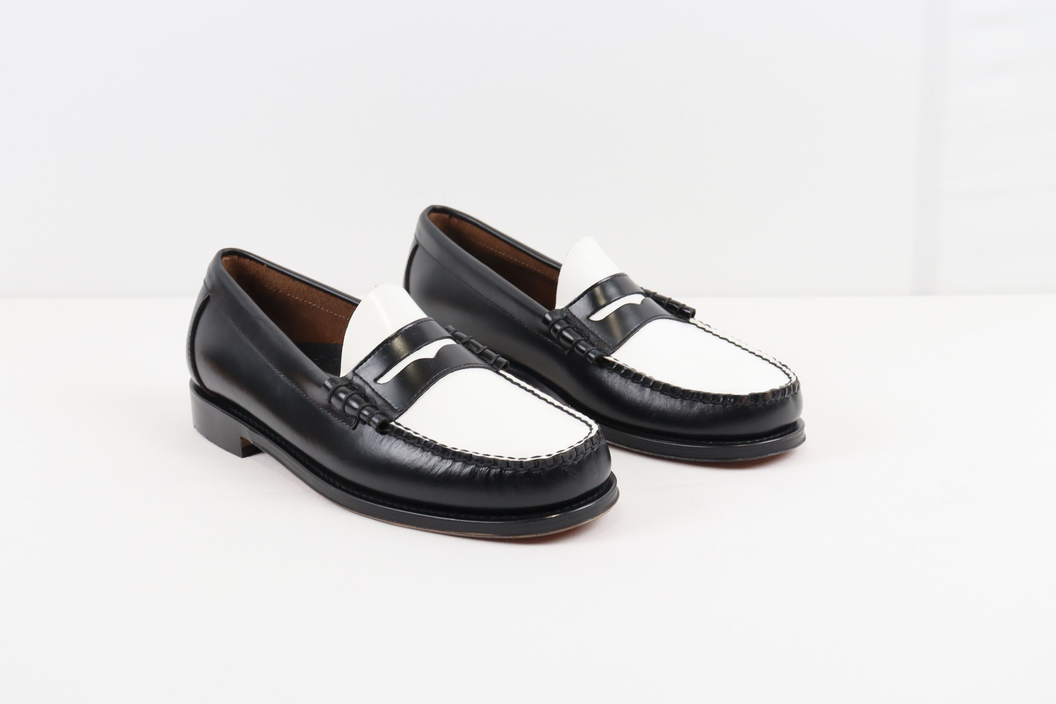 G.H. Bass & Co. o1rshd Weejun Larson Penny Moccasins in Black / White Size US 11.5 / EU 44-45 - 10 Thumbnail
