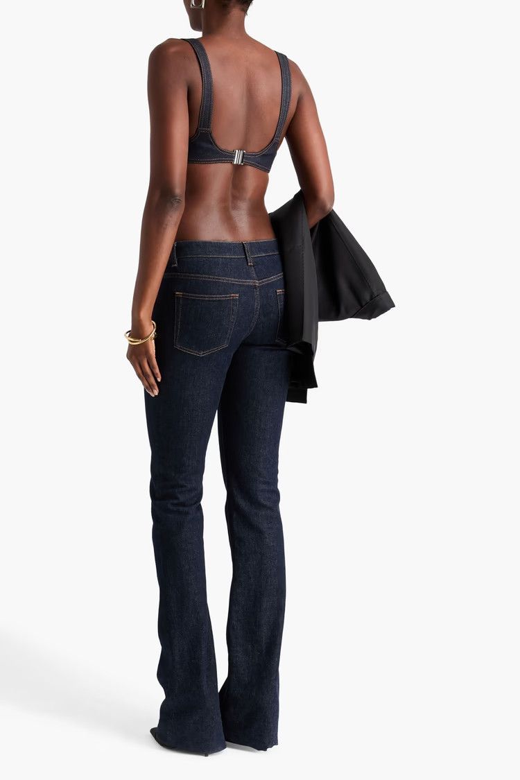 Tom Ford o1y0226 Denim Crop Top in Blue Size XS / US 0-2 / IT 36-38 - 3 Thumbnail