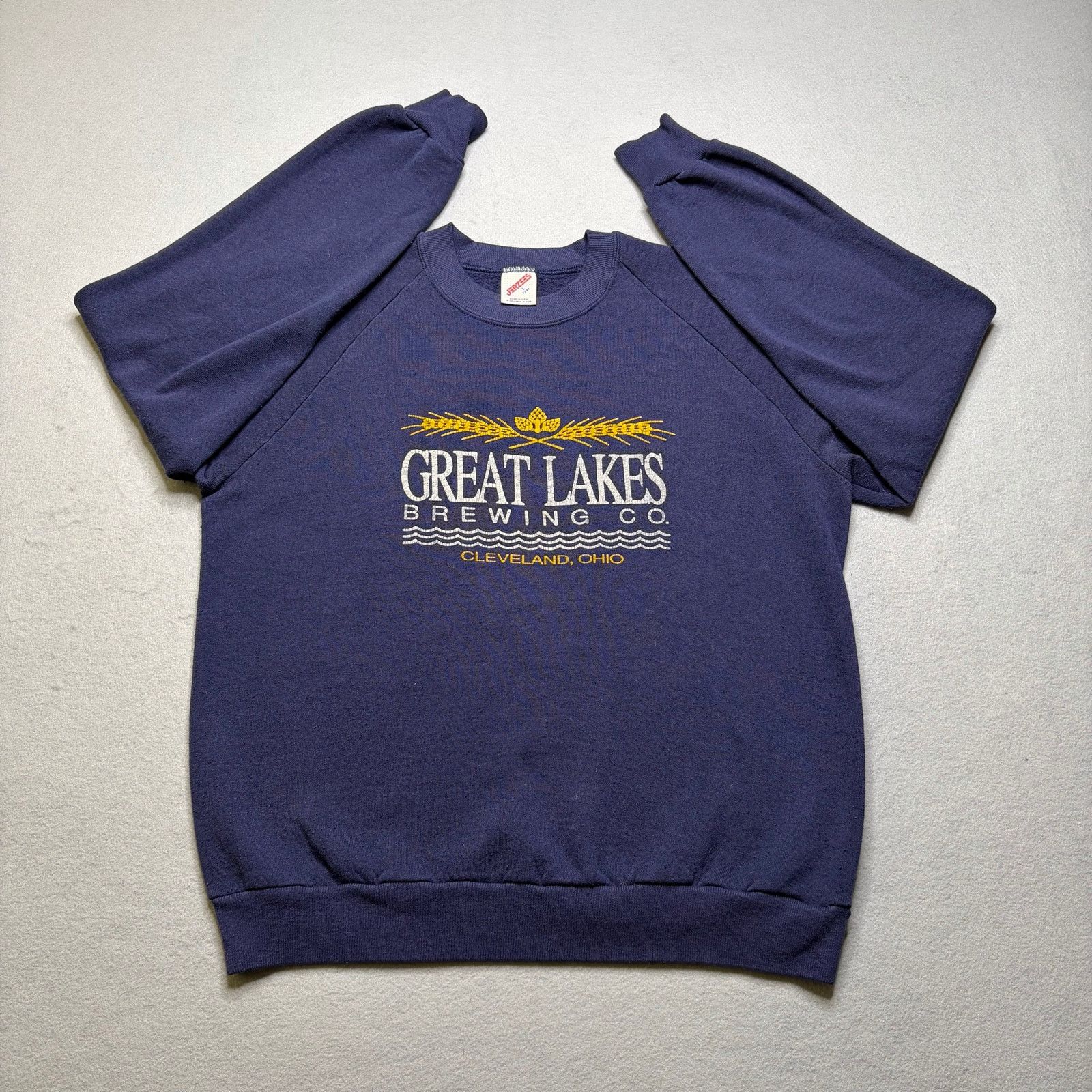 Jerzees Vintage Great Lakes Brewing Co Crewneck Sweatshirt USA Large Size US L / EU 52-54 / 3 - 8 Thumbnail