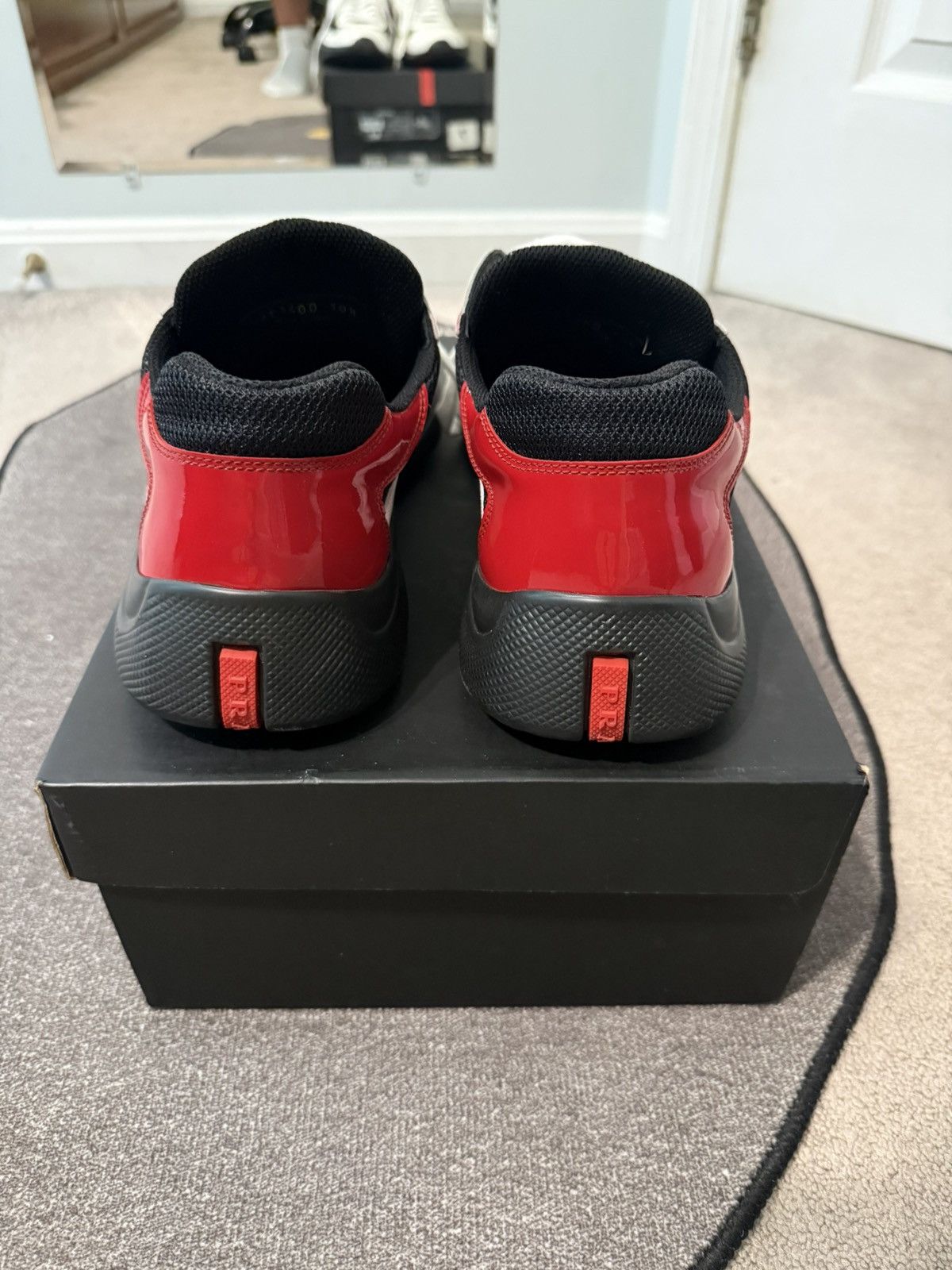 Prada prada cups white, red size (10.5) Size US 10.5 / EU 43-44 - 5 Thumbnail