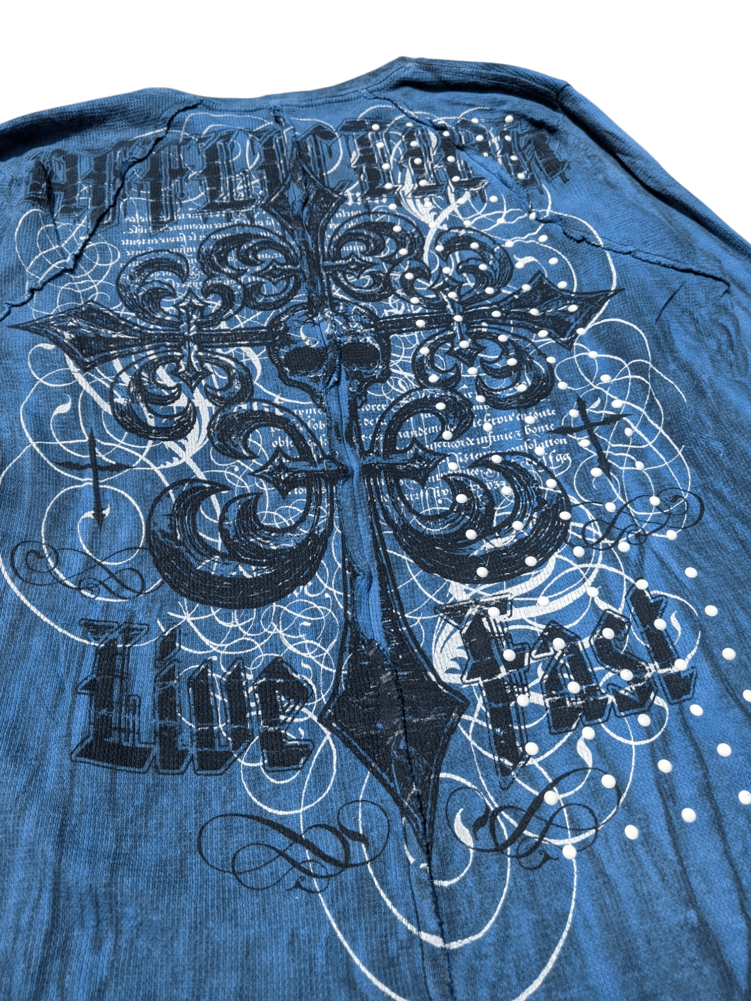 Affliction Affliction Skull Cross Waffle Knit Long Sleeve Size US L / EU 52-54 / 3 - 9 Thumbnail