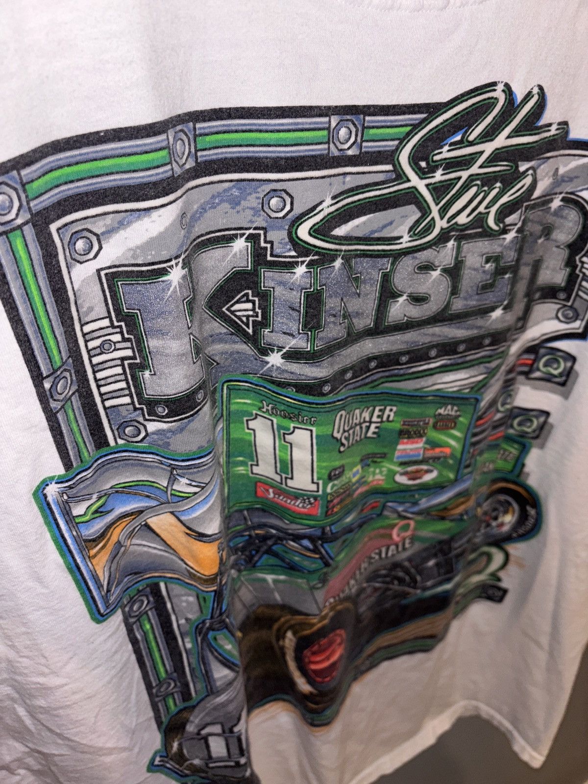 NASCAR Vintage Steve Kinser #11 Racing T-Shirt Size US XL / EU 56 / 4 - 2 Thumbnail