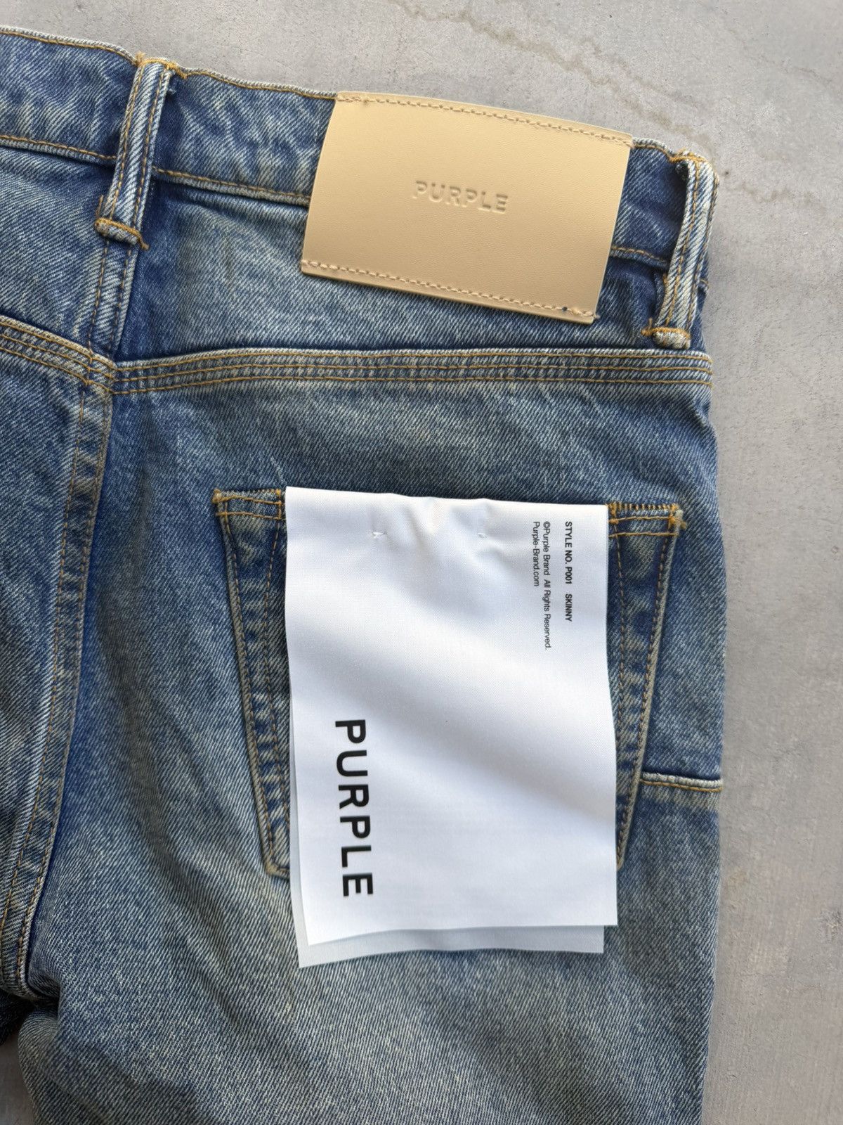 Purple Brand Purple Brand P001 Cracked Bronze Skinny Jeans Blue 29 Waist Size US 29 - 8 Thumbnail