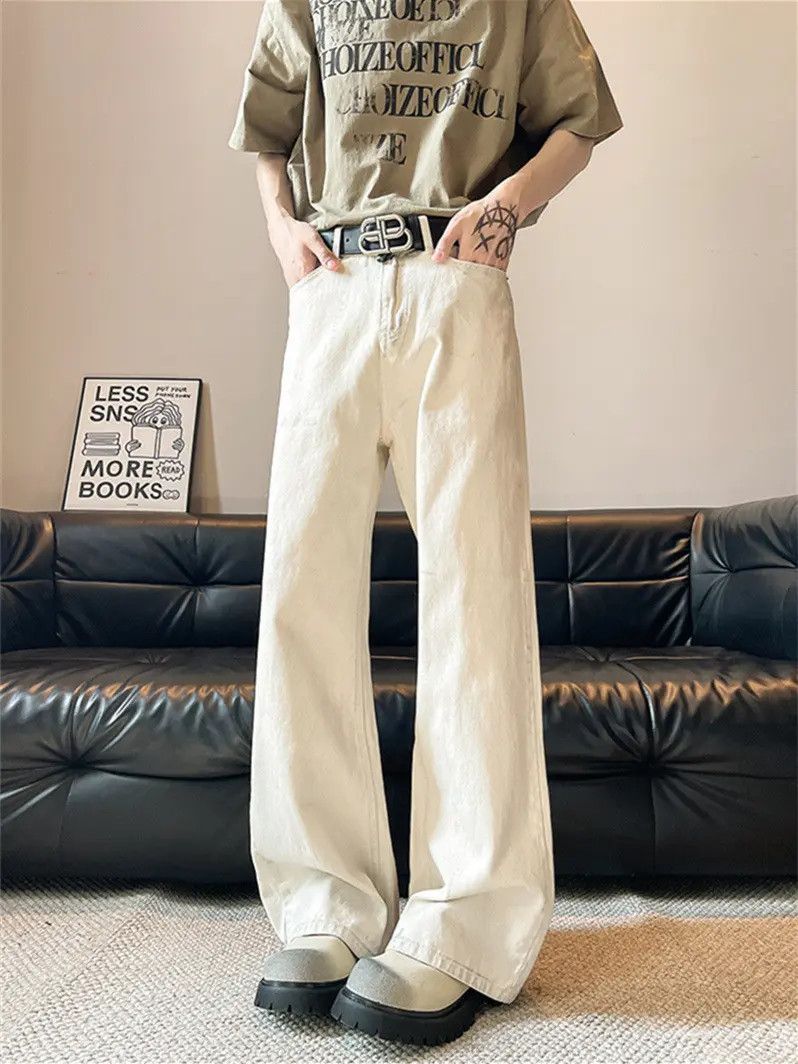 Japanese Brand Retro straight leg loose wide leg jeans Size US 30 / EU 46 - 2 Thumbnail