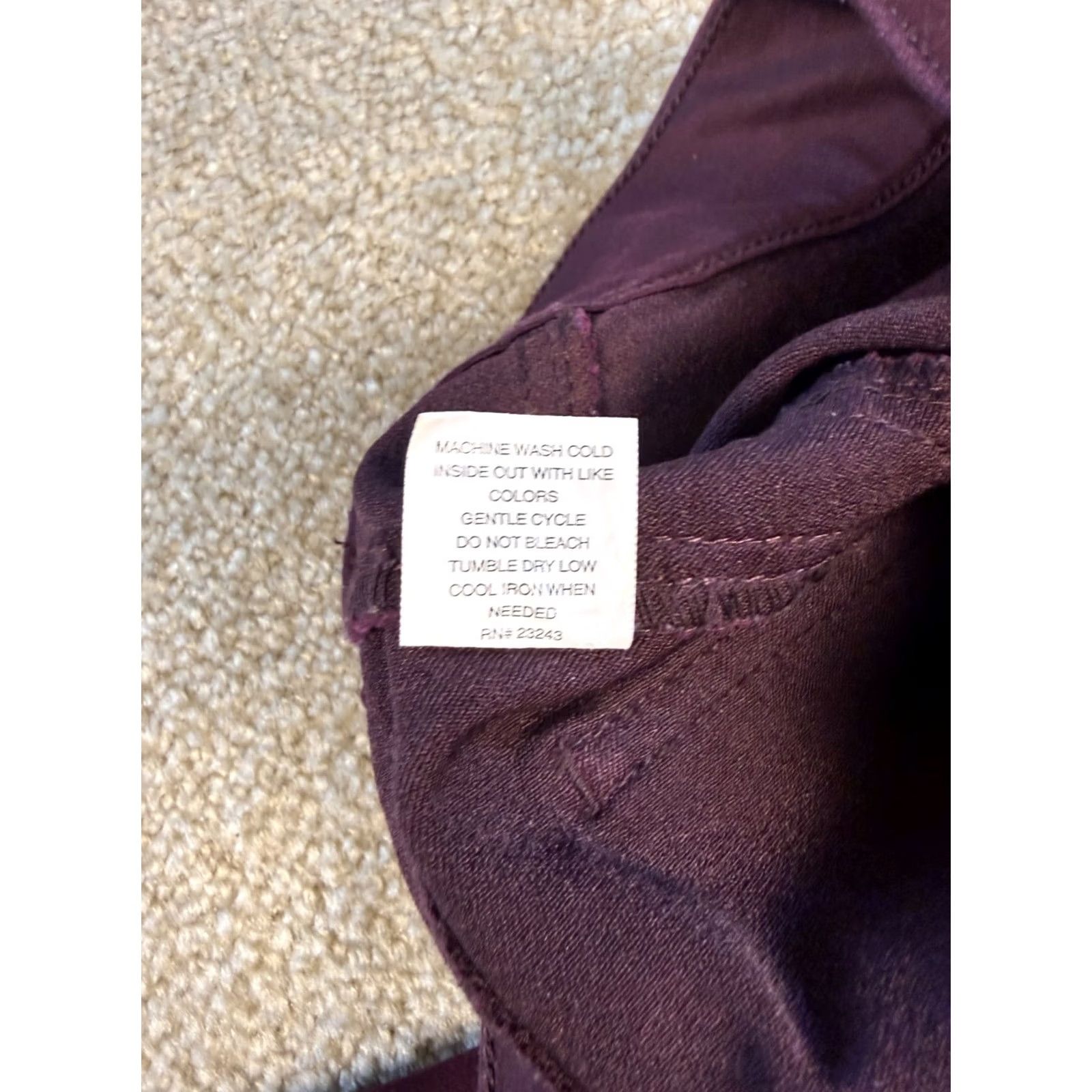Vintage New York & Company Red Burgundy Size XS High Waist Pull-on Legging Soho Size 28" / US 6 / IT 42 - 6 Thumbnail