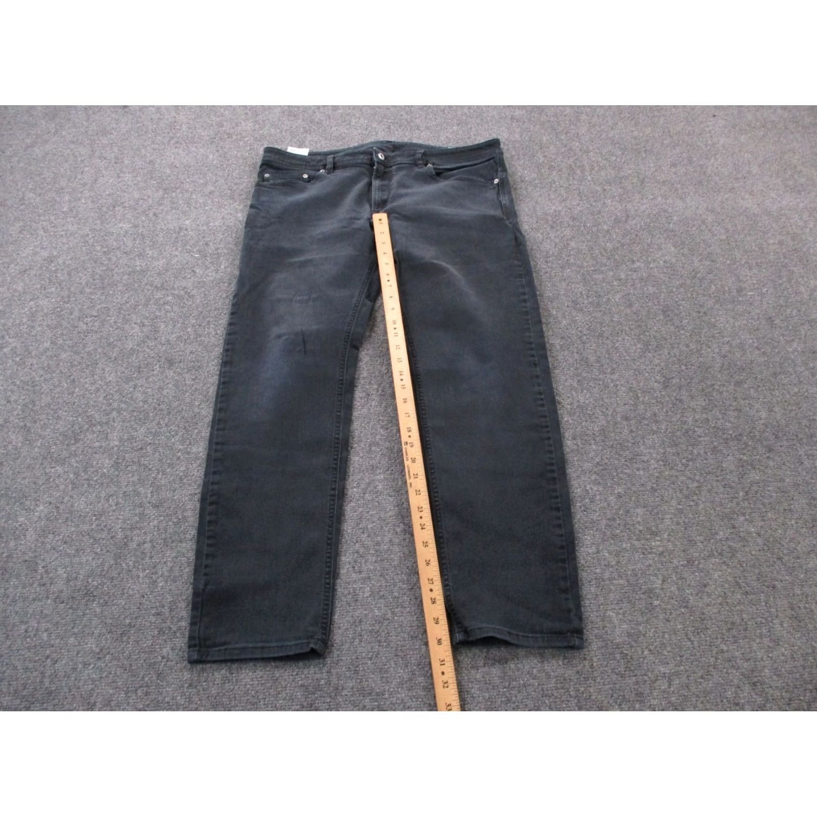Diesel Diesel Jeans Straight 5-Pocket Regular 38 Black Denim Mens Vintage No 38x30 Grunge Stretch Button Zip Size US 38 / EU 54 - 3 Thumbnail