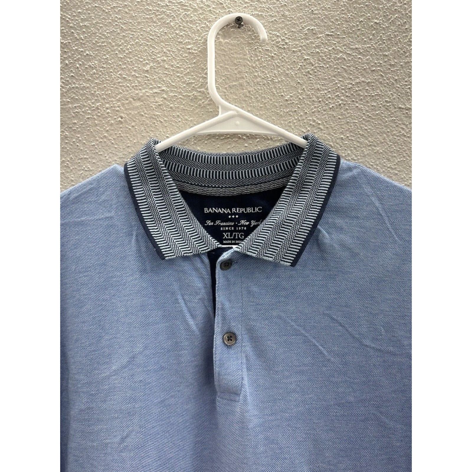 Banana Republic Banana Republic Polo Shirt Size XL Short Sleeve Blue Collared Mens Size US XL / EU 56 / 4 - 2 Thumbnail