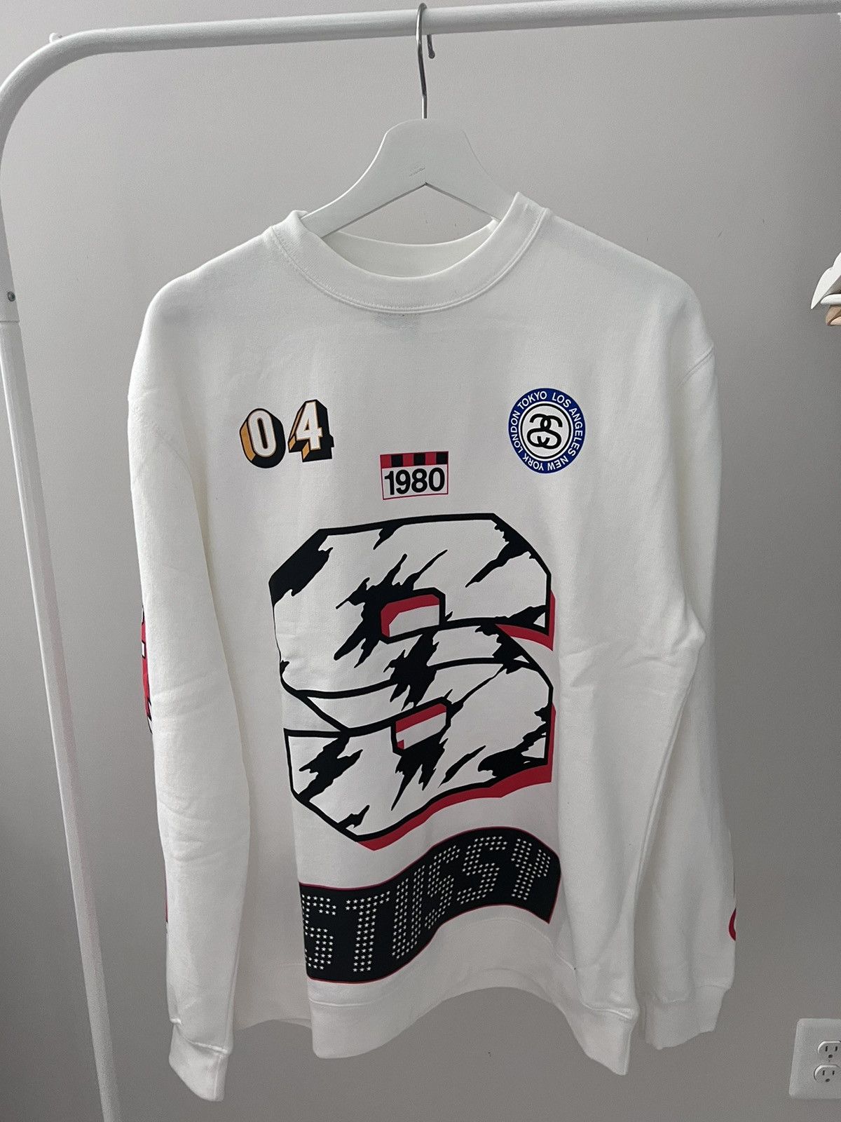image of Stussy Crewneck Size M NWOT in White, Men's