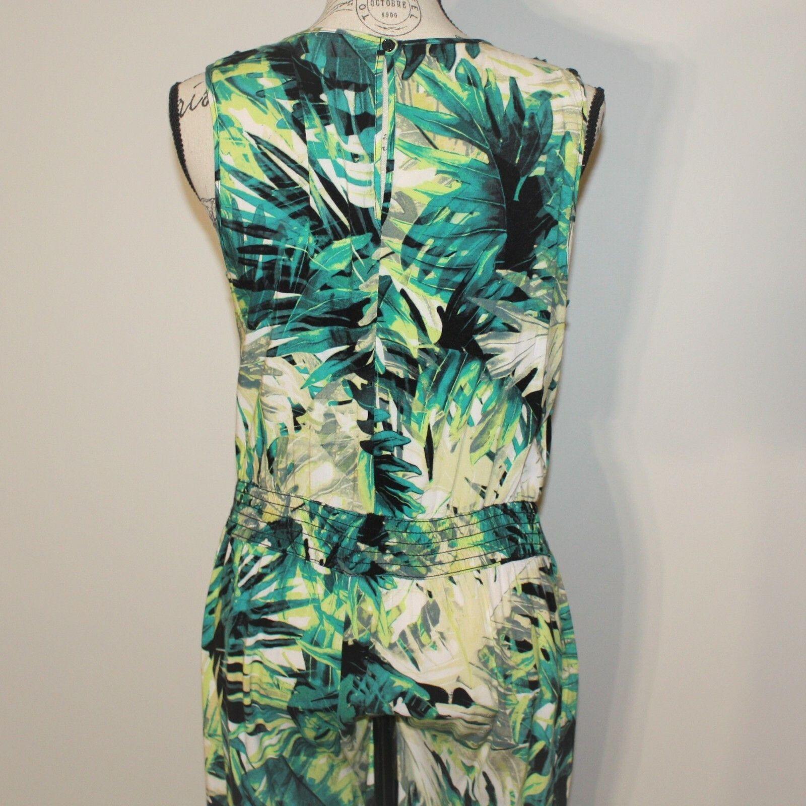 Other Marcelle Margaux Tropical Leaf Print Sleeveless Jumpsuit Size 26" / US 2 / IT 38 - 7 Thumbnail