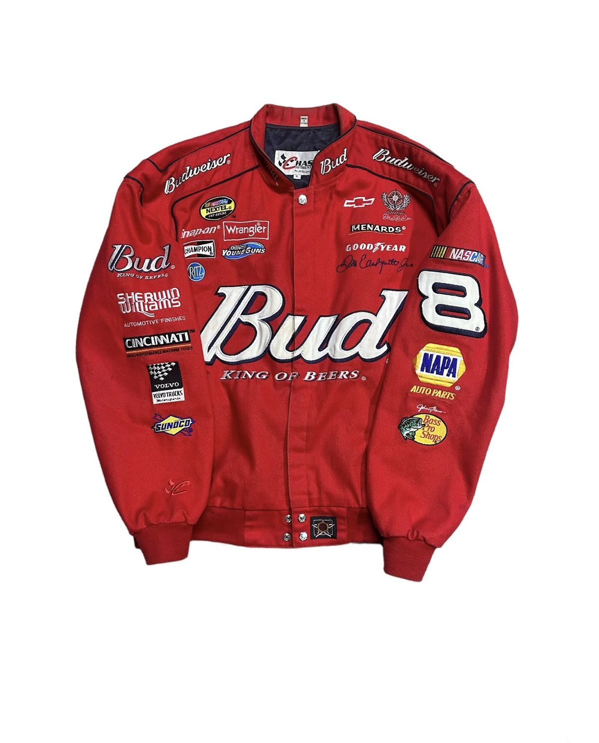 Chase Authentics Budweiser Nascar Jacket Jeff Hamilton | Grailed